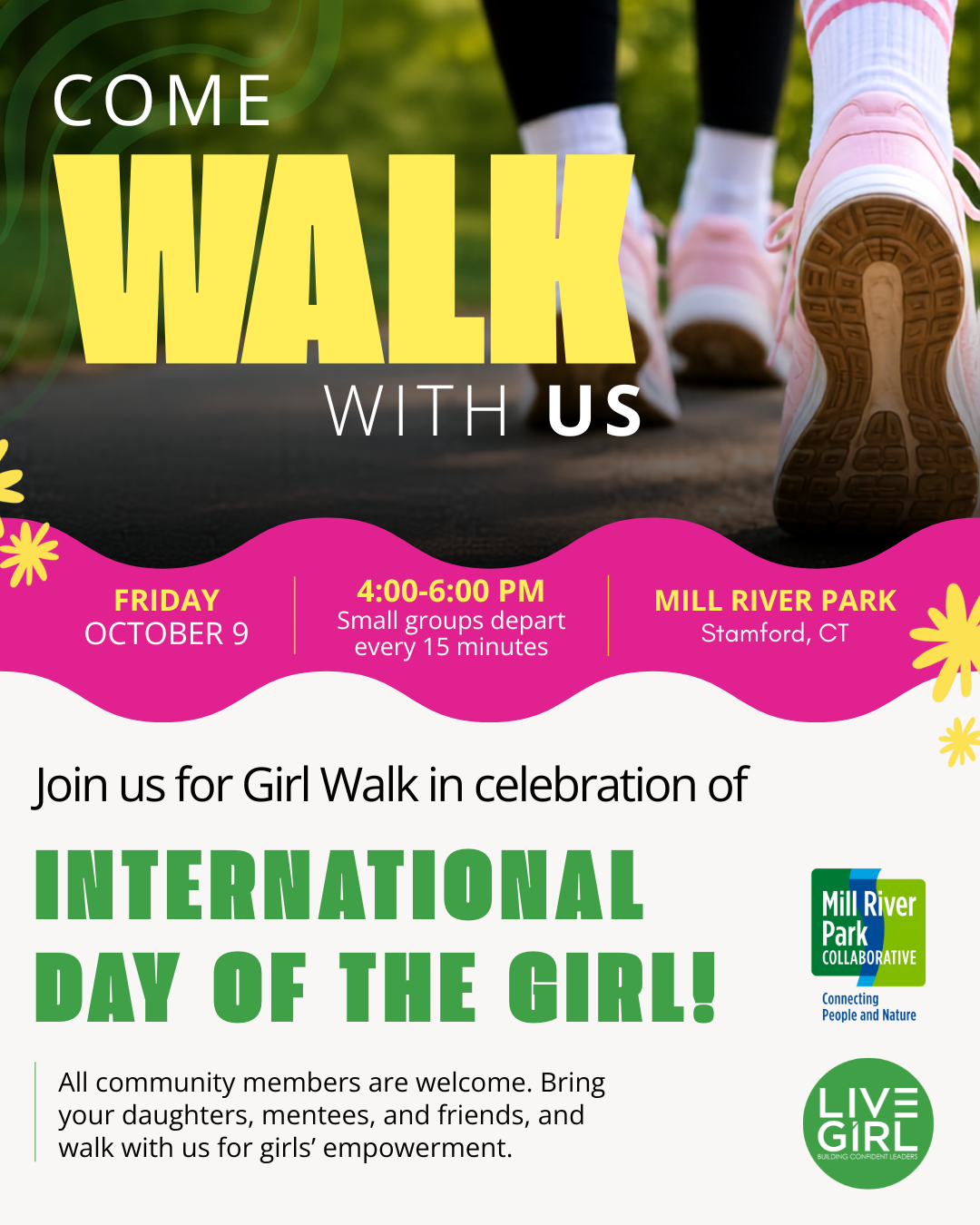 LiveGirl Walk in Mill River Park: Day of the Girl Celebration