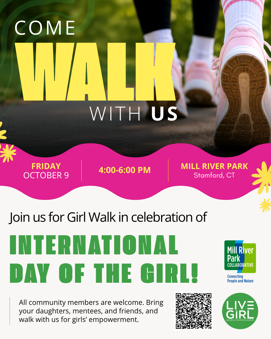LiveGirl Walk in Mill River Park: Day of the Girl Celebration