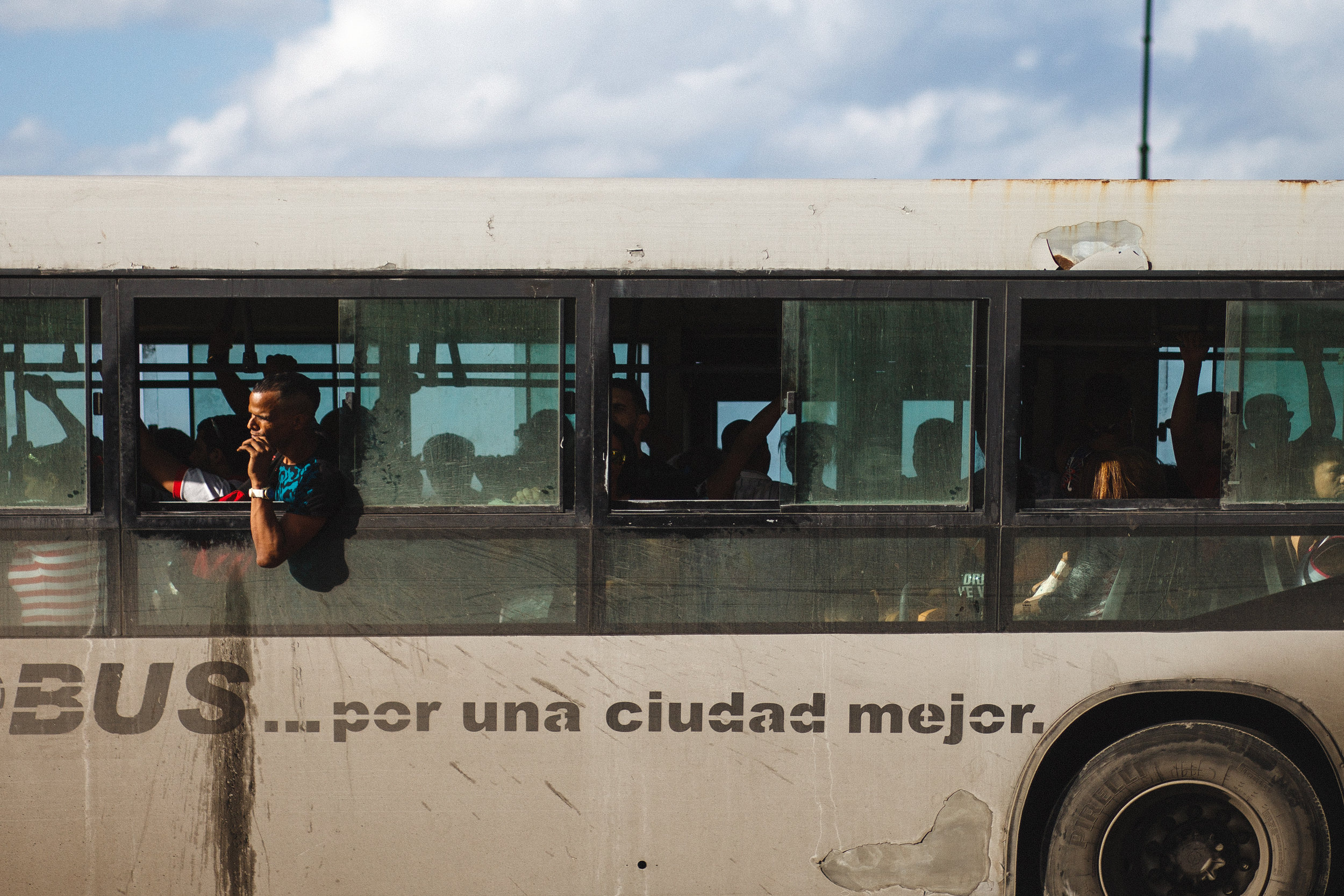 One of the less crowded city buses. 