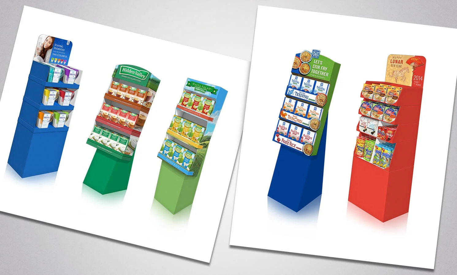 Brita + Hidden Valley FS renderings | Soy Vay + Lunar New Year FS renderings.