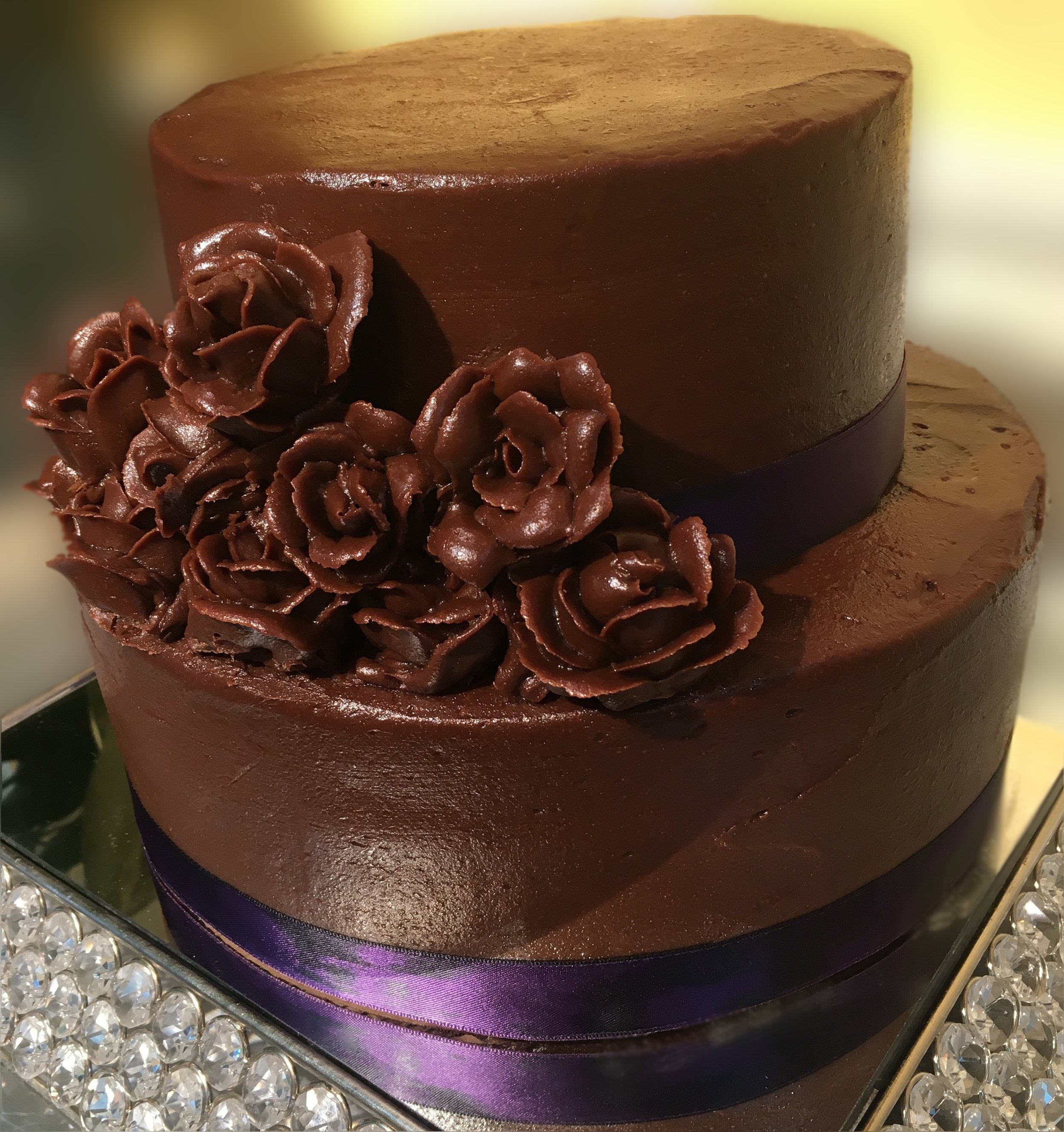 2 Tier Chocolate Cake with Chocolate Frosting