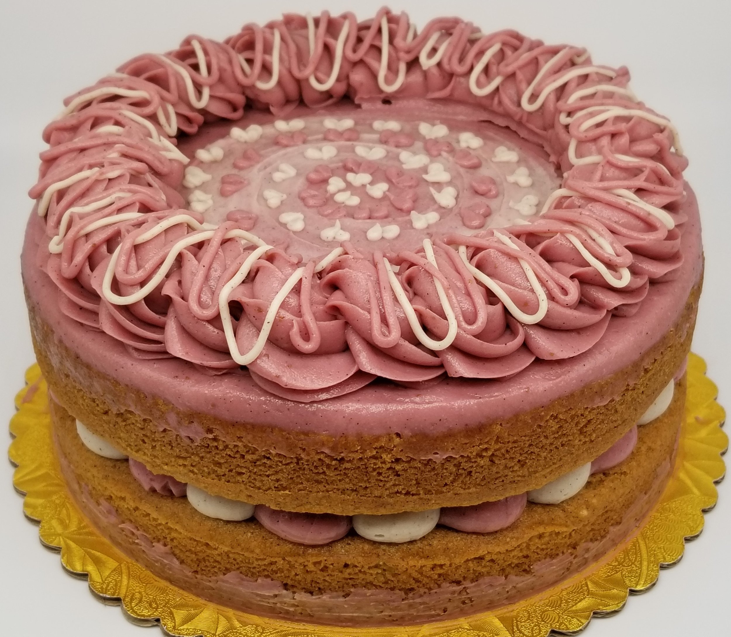 Strawberry &amp; Vanilla Sweetheart Cake