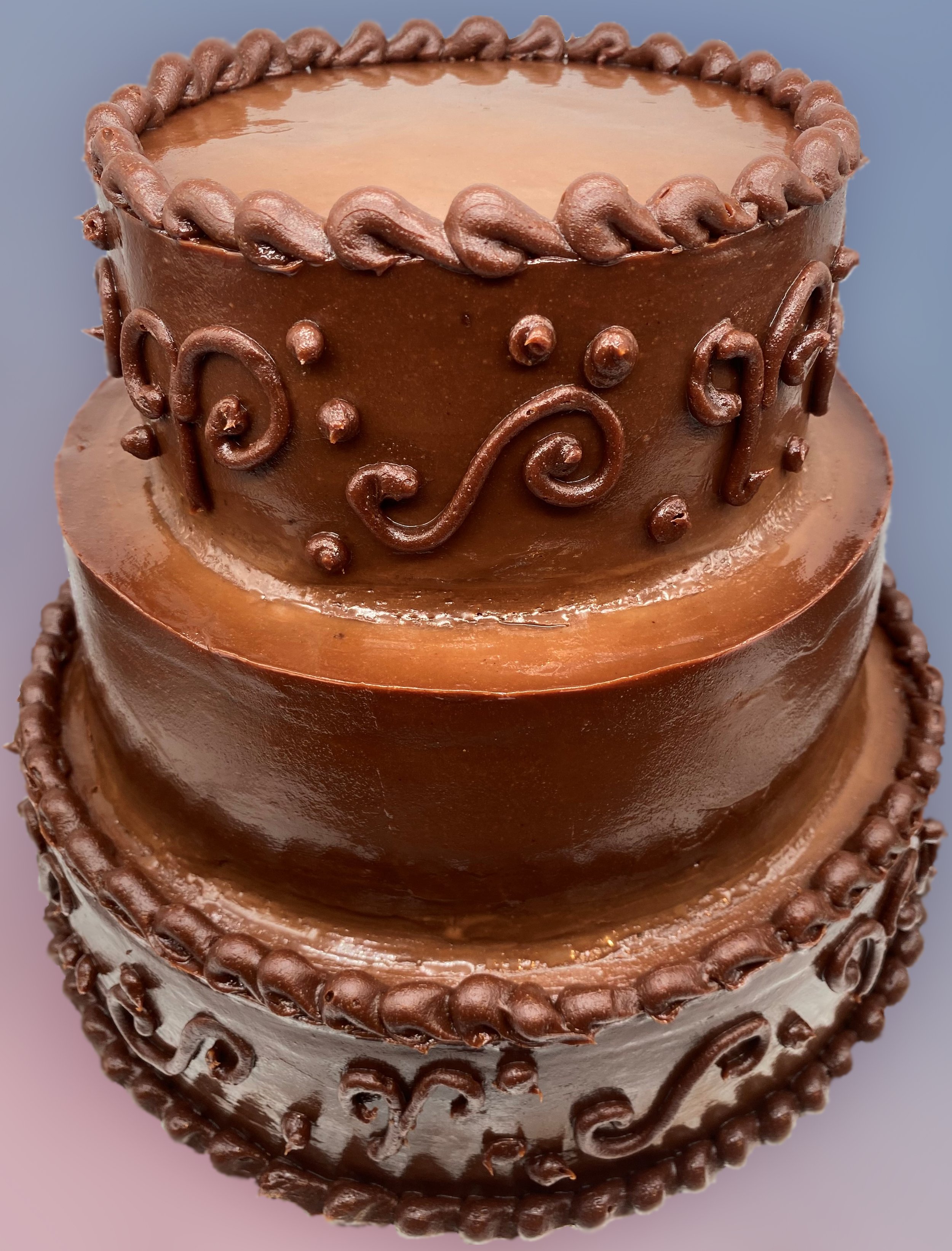 3 Tier Chocolate Cake with Chocolate Frosting