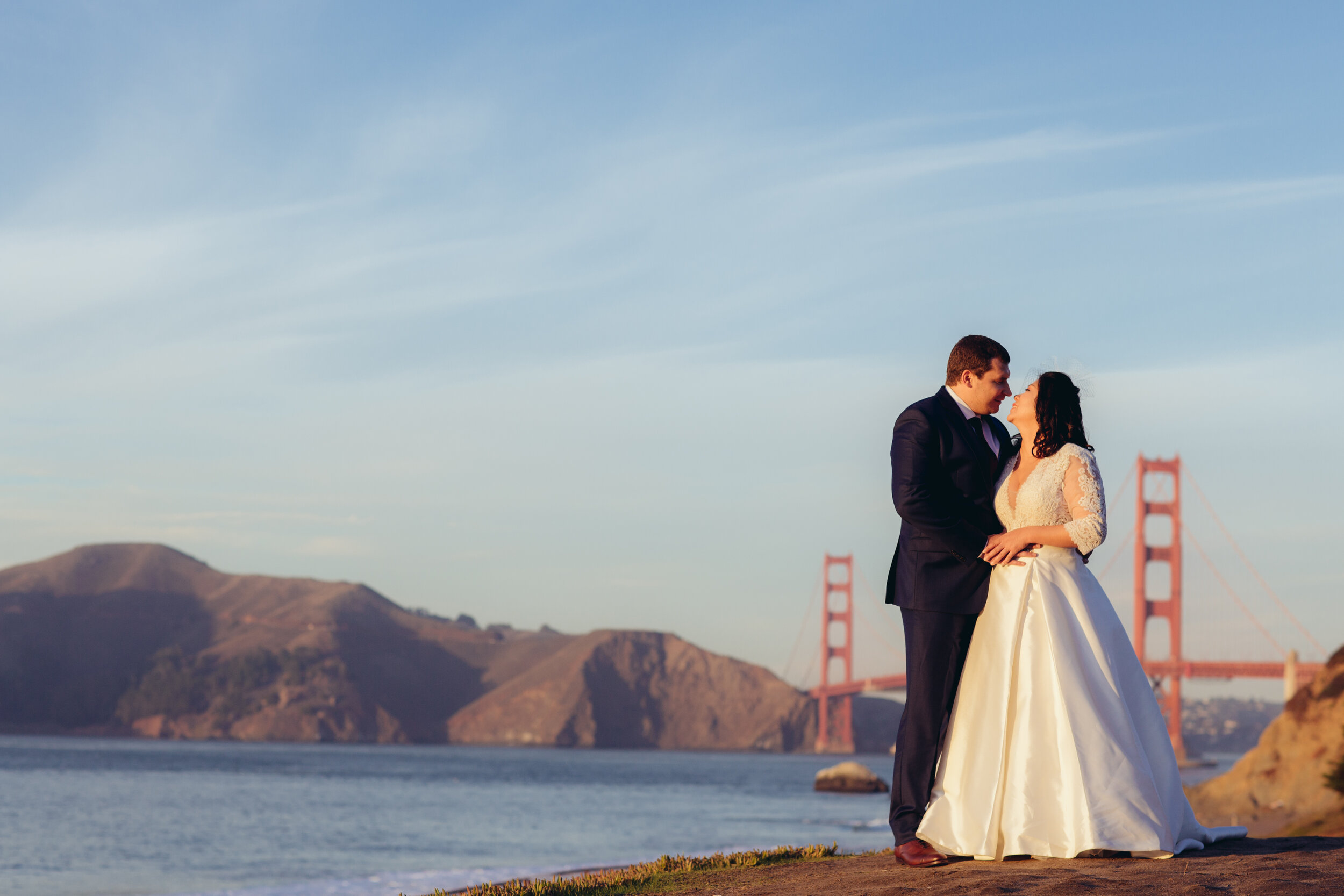 San Francisco Golden Gate Bridge Elopement Photo