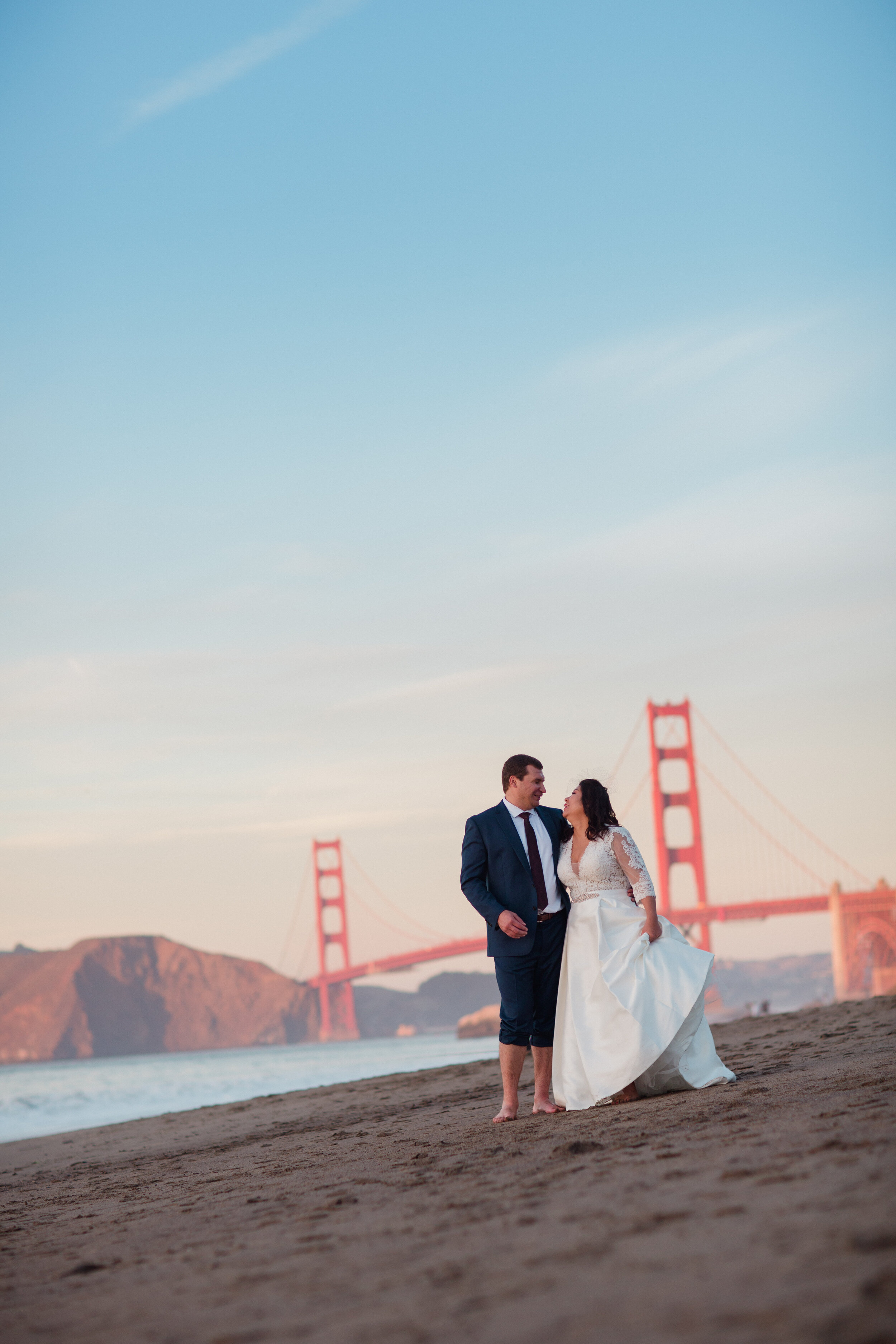 San Francisco Golden Gate Bridge Elopement Photo