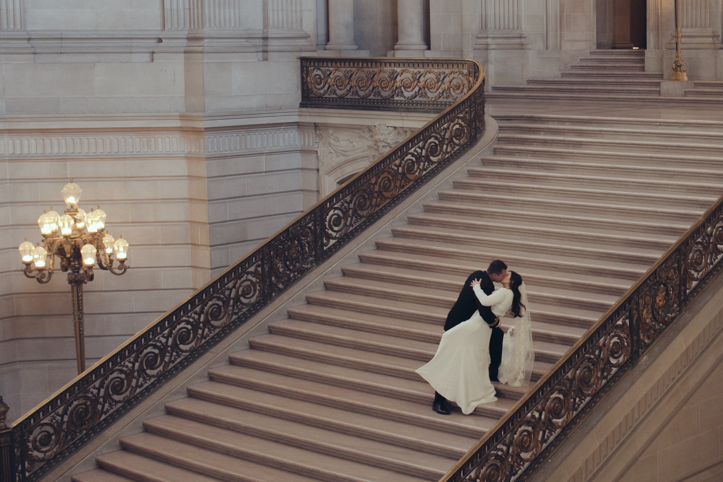 sf city hall wedding the grand stairwell