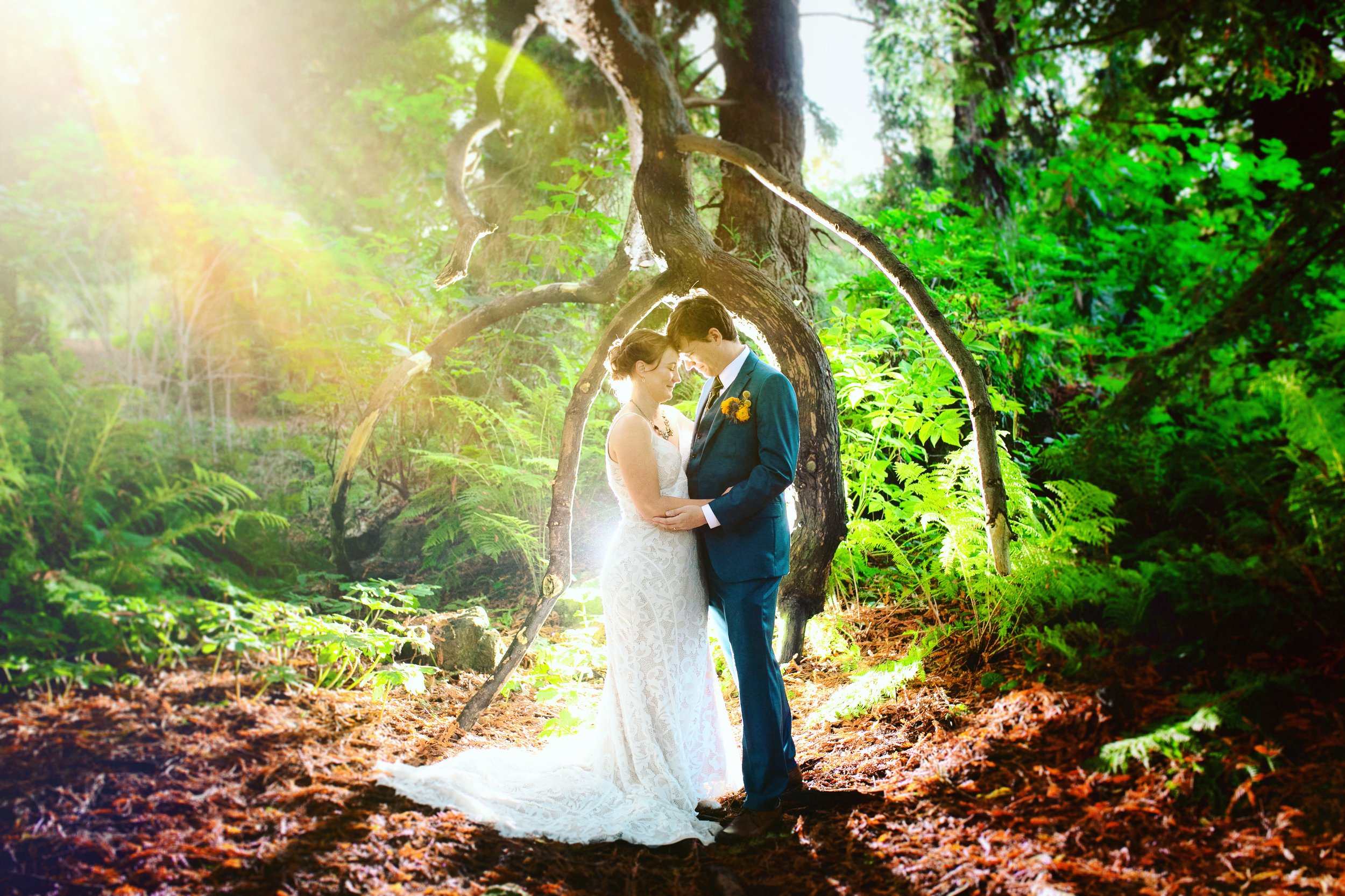 golden gate park botanical garden wedding couple