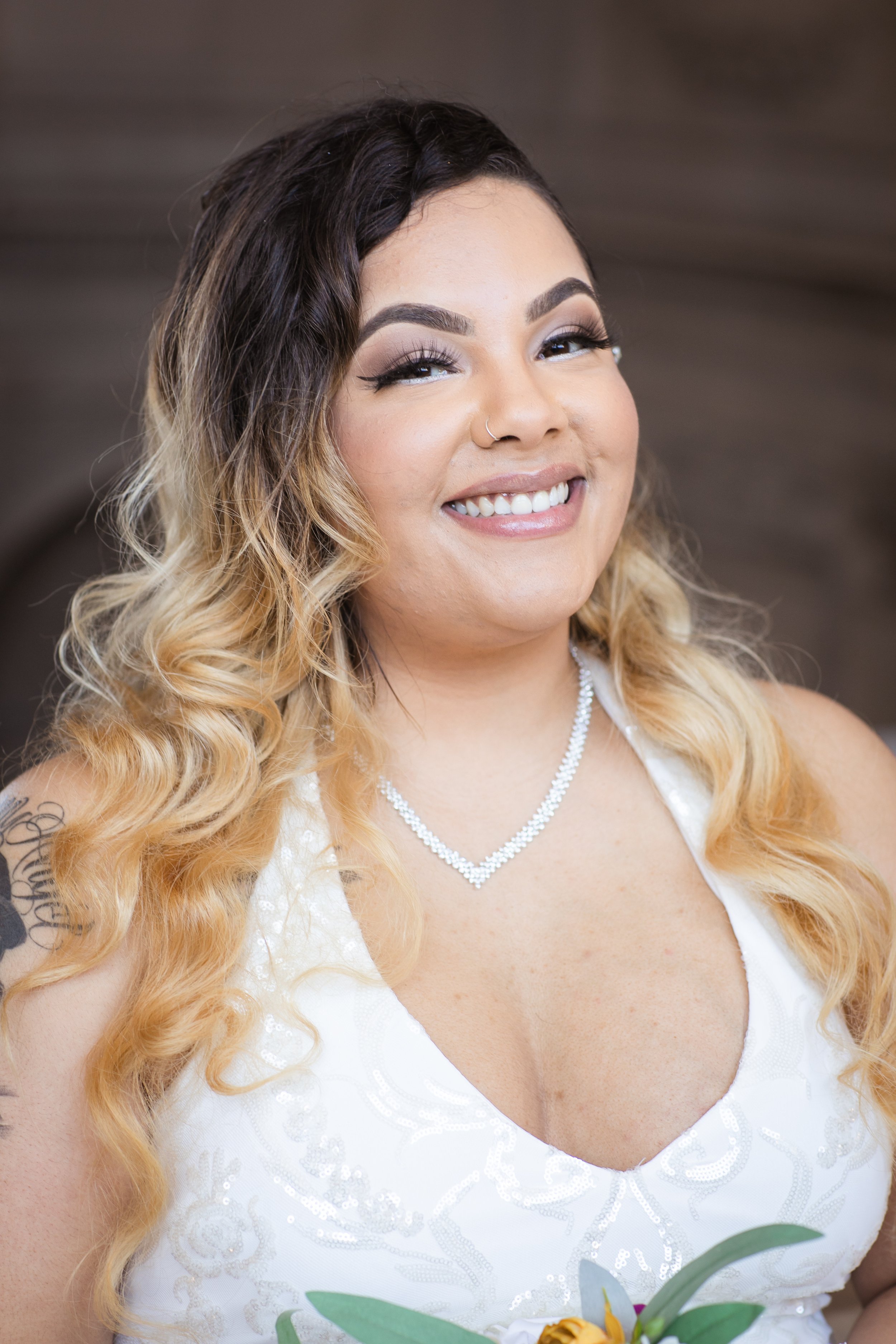 sf city hall wedding bride photo