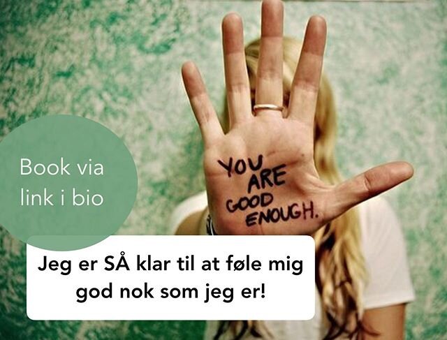 Vil du konvertere &lsquo;jeg er ikke god nok&rsquo; f&oslash;lelsen til &lsquo;jeg er god nok&rsquo; s&aring; sl&aring; til senest s&oslash;ndag hvor du f&aring;r forl&oslash;bet F&aring; bedre selvv&aelig;rd inden sommerferien til halv pris. Tilbudd