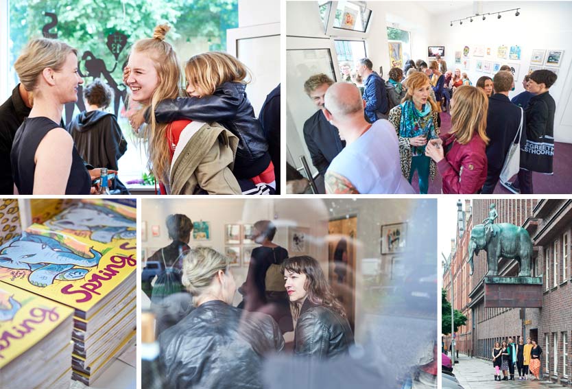 Last friday the Spring artist collective celebrated the release of the issue "The elephant in the room" about female role models. Order at www.mairisch.de!