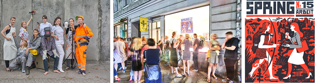 Spring collective group portrait, release exhibition MfI gallery, Berlin, Cover by Doris Freigofas