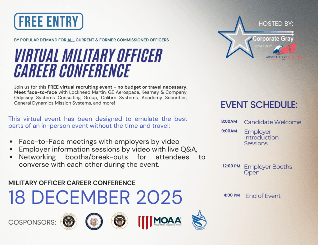 Virtual Military Officer Career Conference