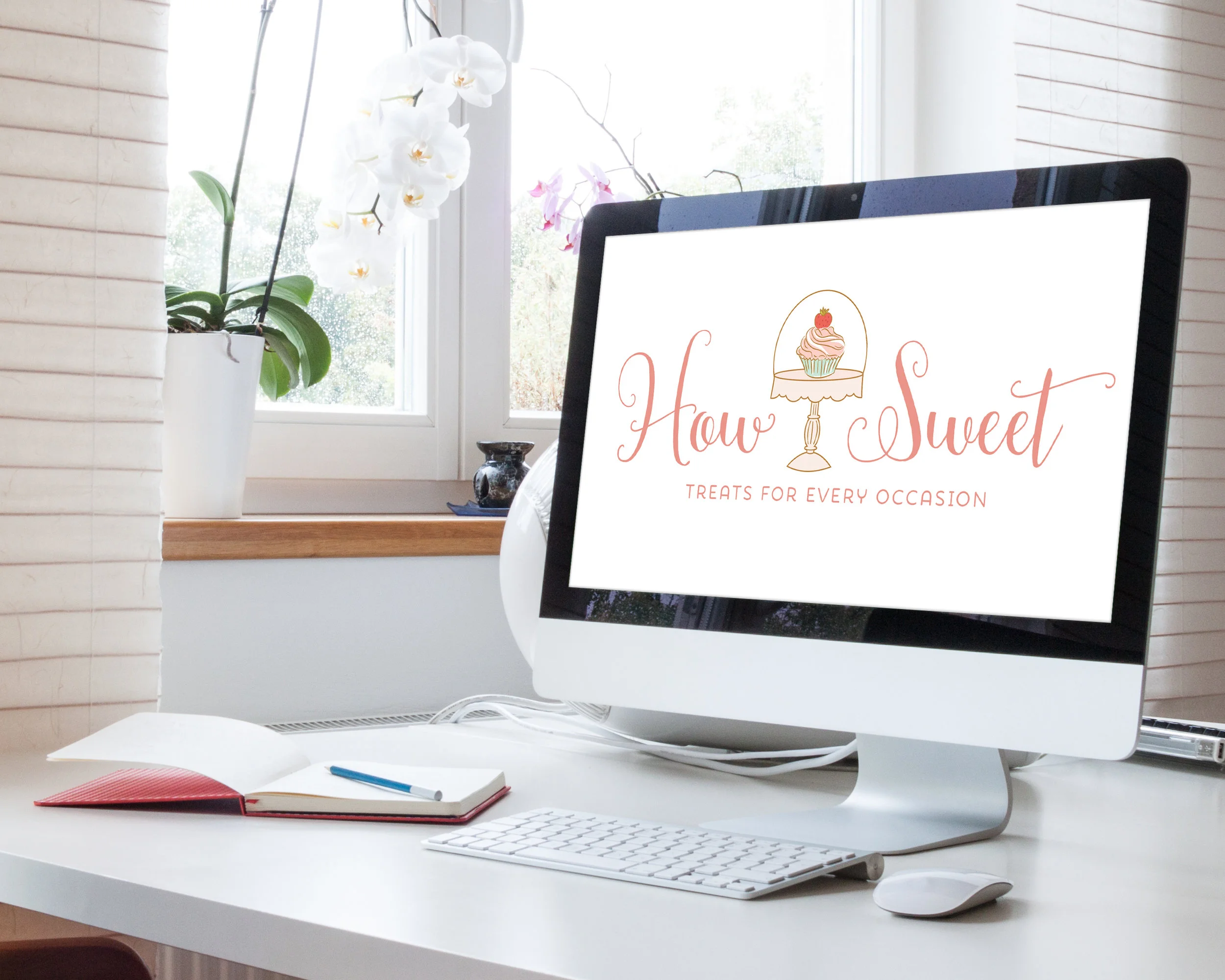 Cupcake Stand Logo Design Customized with Your Business Name