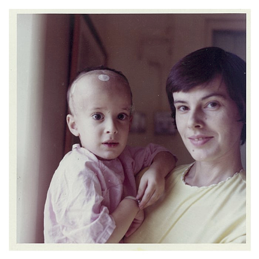 David, pictured with his mother