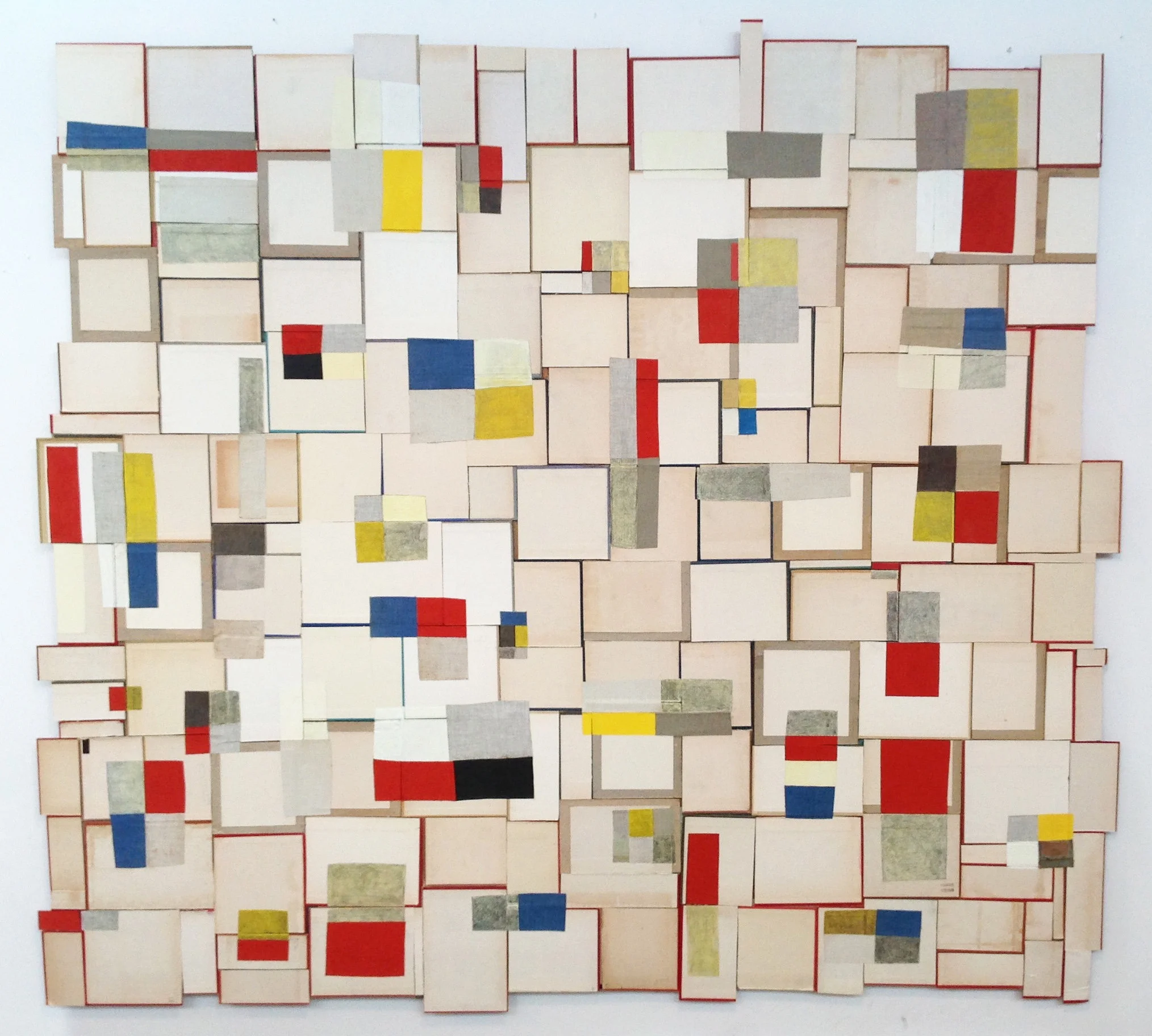 Peak, 2014, book covers on book boards, graphite & gouache, 57 x 53 inches