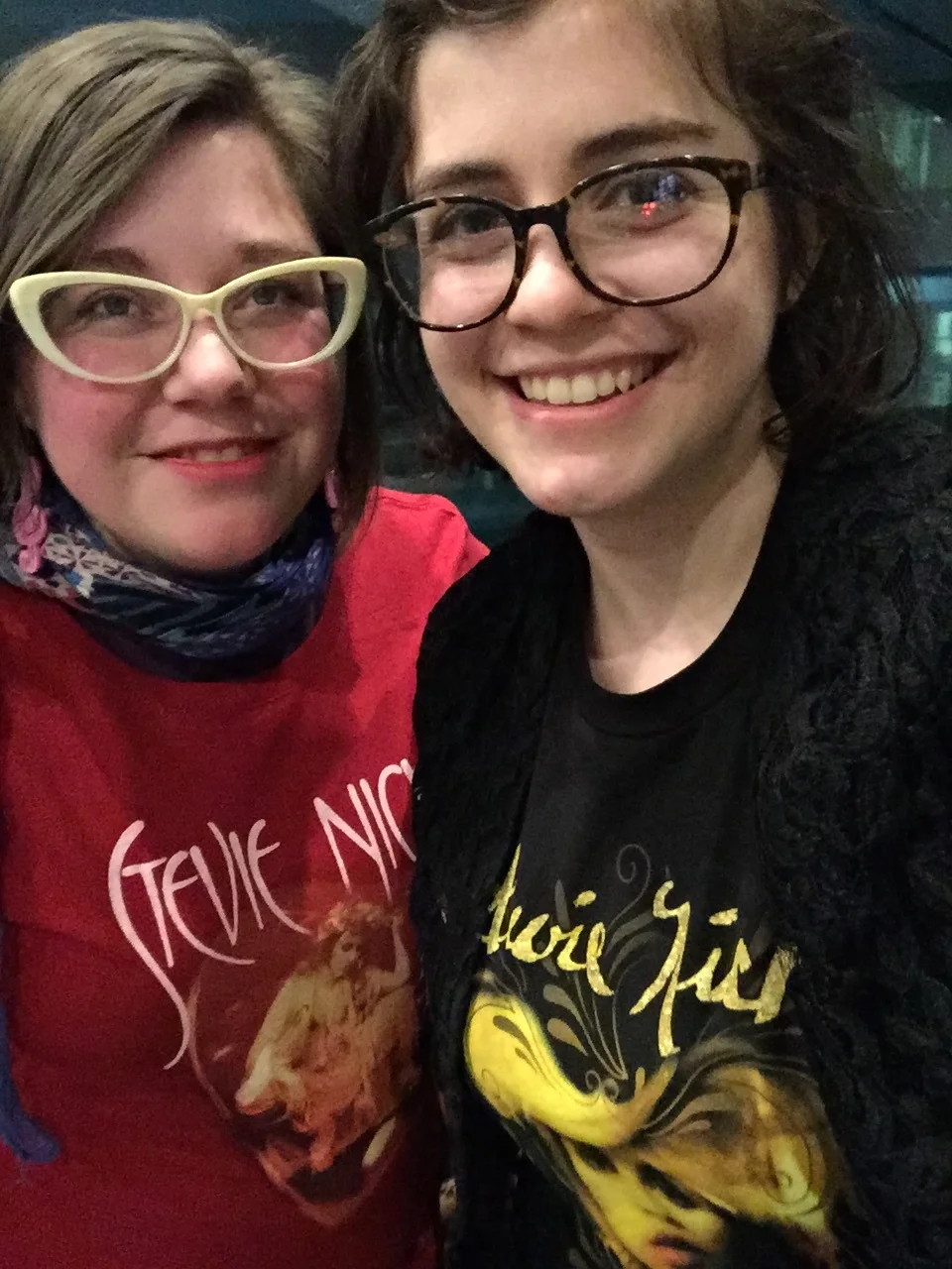 We both got some sweet merch! 