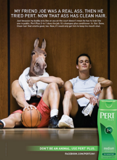  Pert Plus Animals Print Ad - Ass
