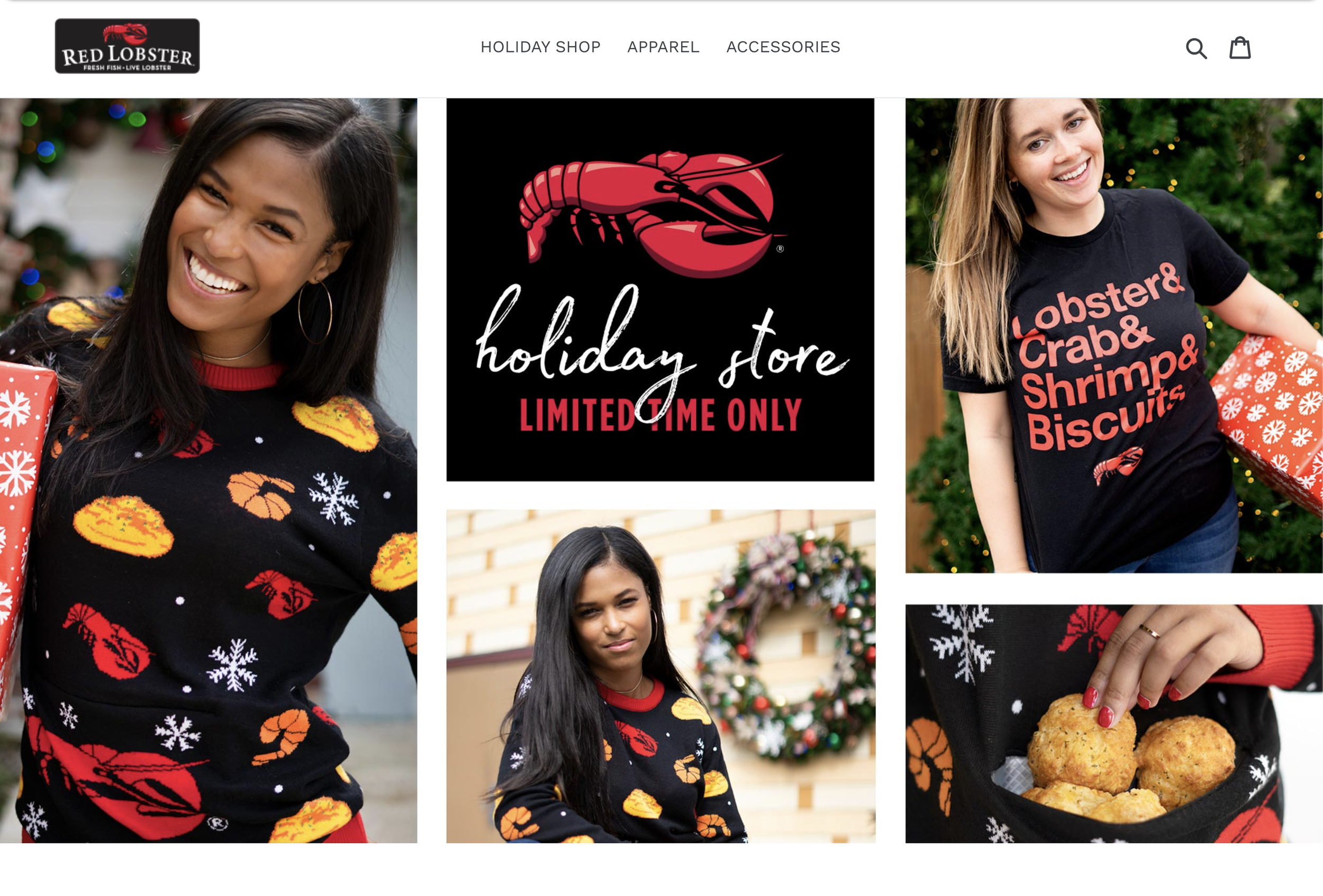 Red Lobster Holiday Merch Shop
