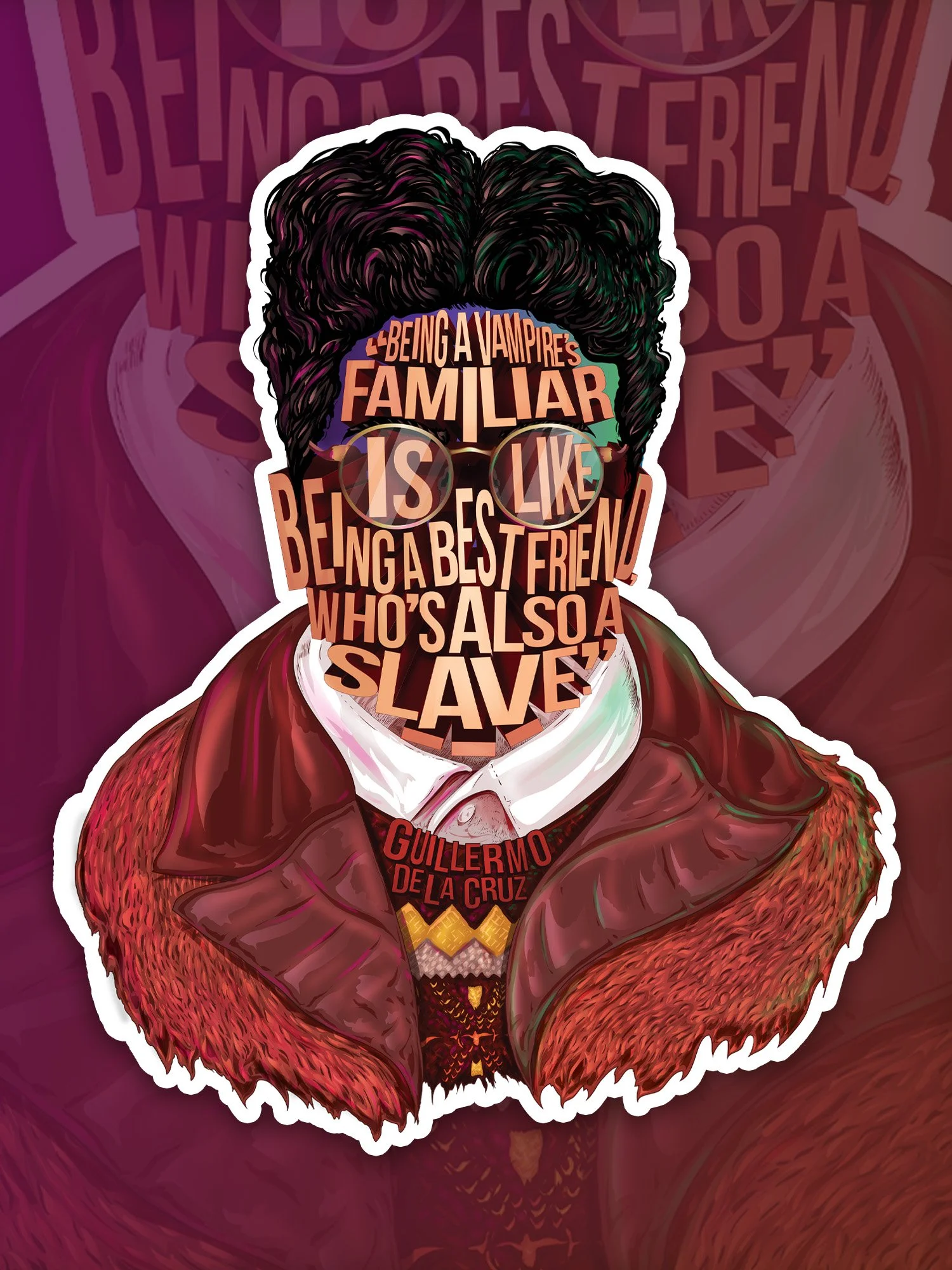 Guillermo 4.5 x 5.5 inch sticker