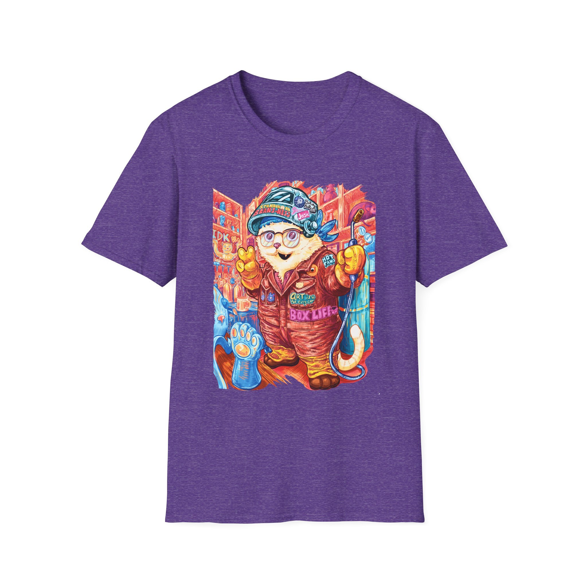 Welder Cat T-Shirt | Unisex Softstyle Tee