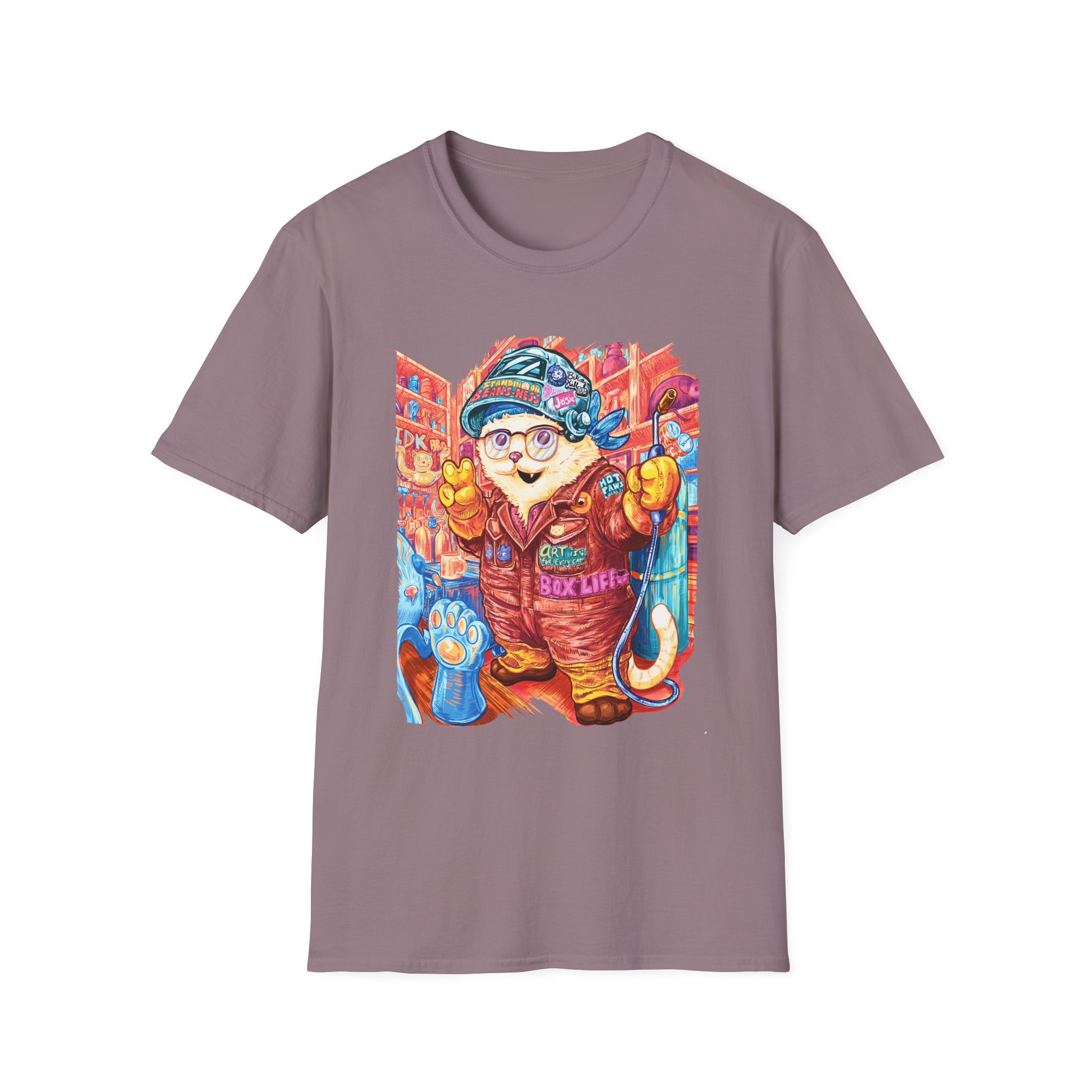 Welder Cat T-Shirt | Unisex Softstyle Tee