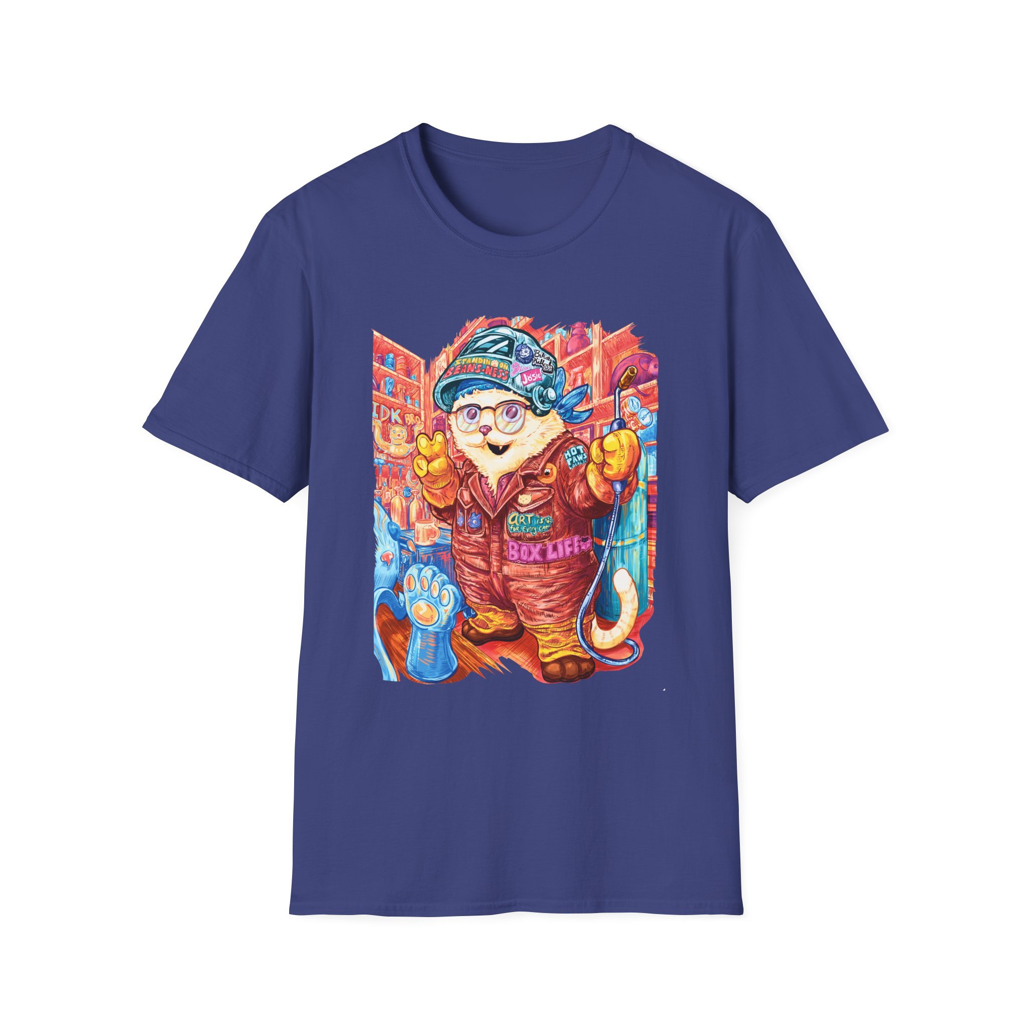 Welder Cat T-Shirt | Unisex Softstyle Tee
