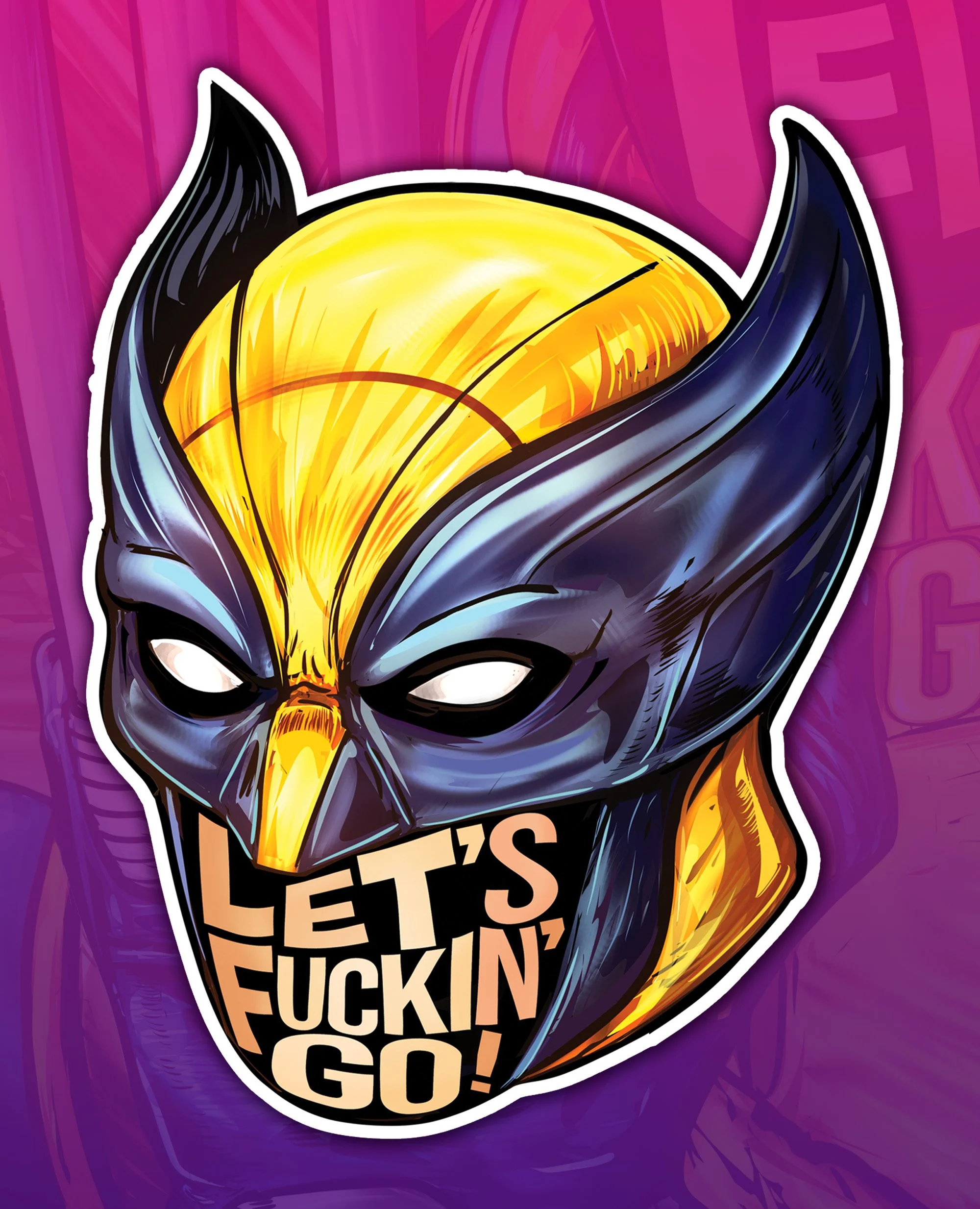 Wolvy 4.5 x 6 waterproof sticker