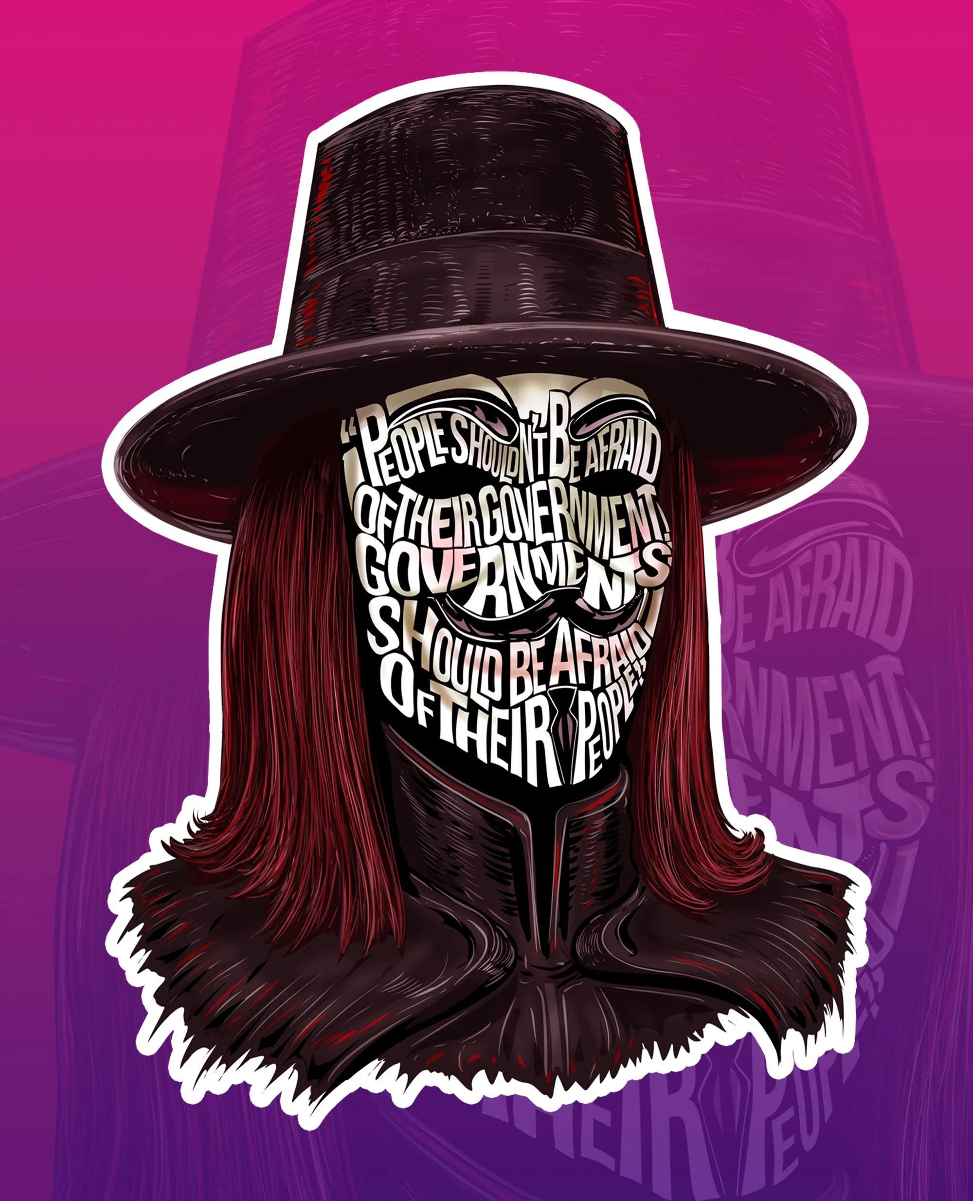people shouldn't be afraid..4 x 5.5" sticker