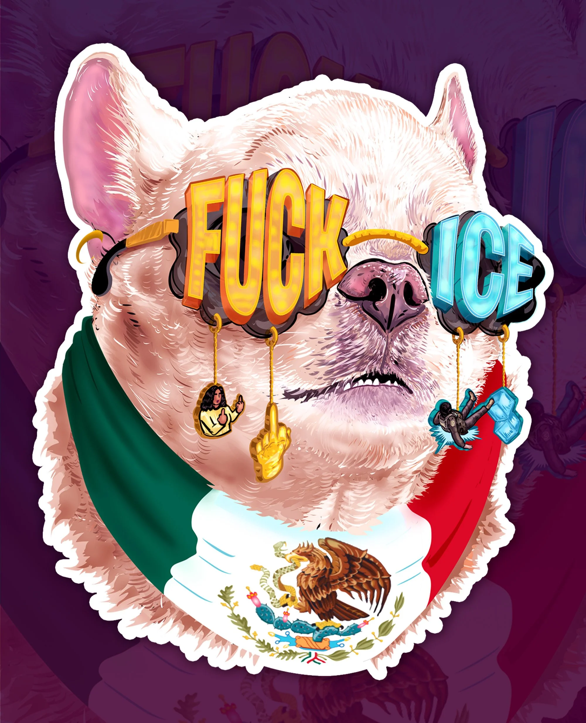 F.I. Chi 4.5 x 5.5" sticker