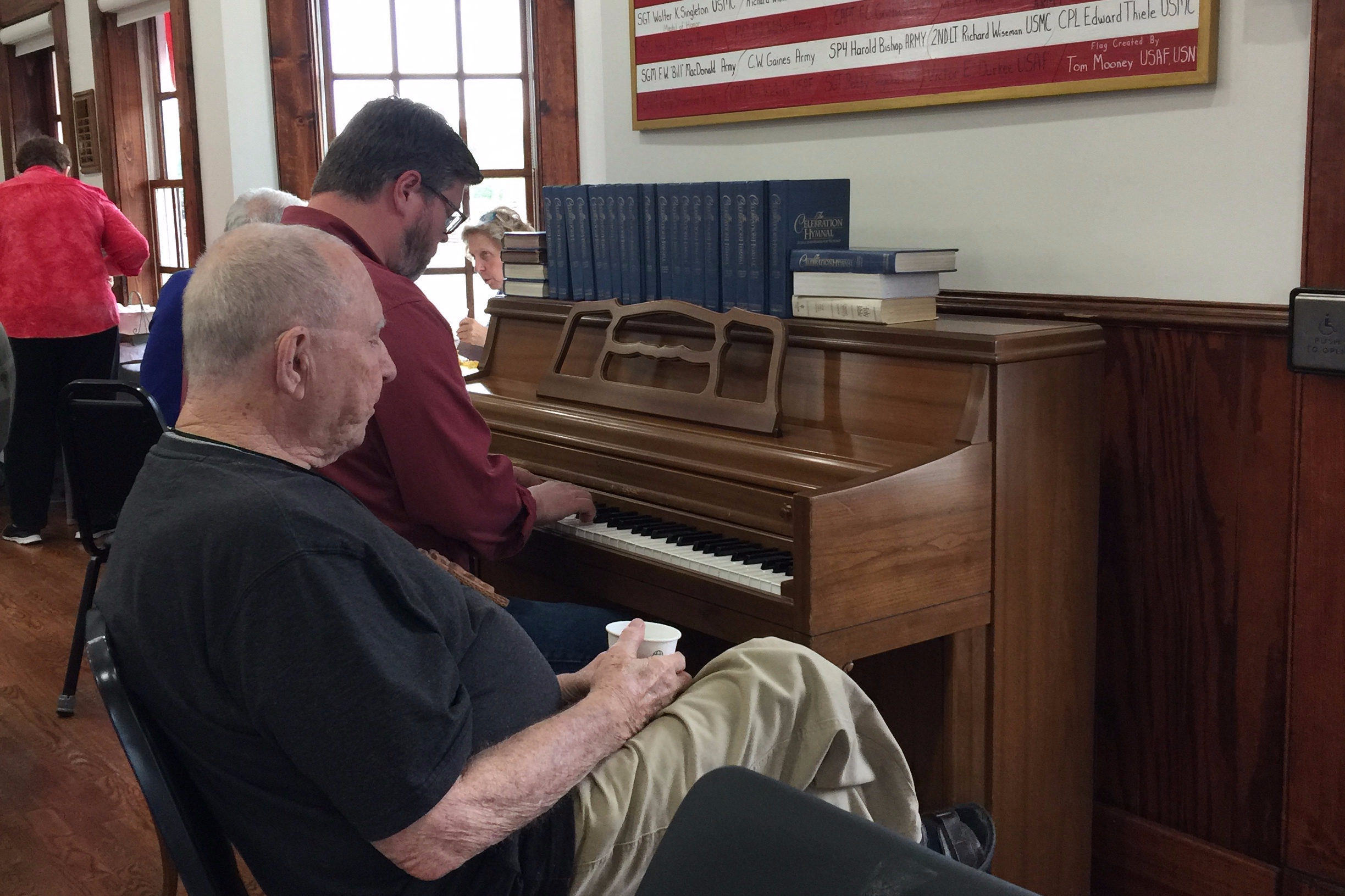 While I was playing, a dear friend of mine who has always been a great encouragement to me and my music, came up to sit beside me so that he could soak in the music. I feel that I should treasure this moment.