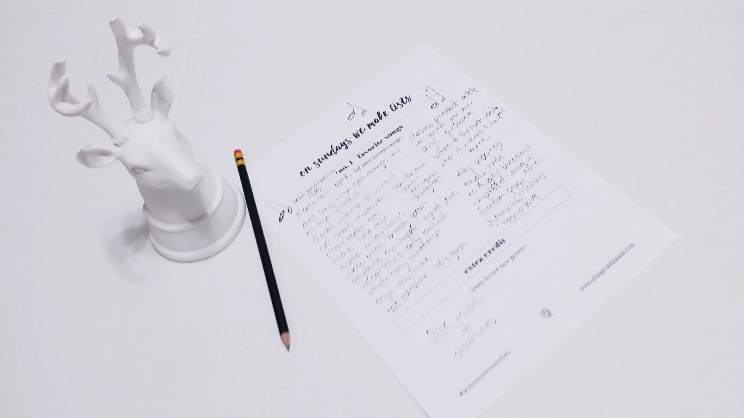 on sundays we make lists no. 1