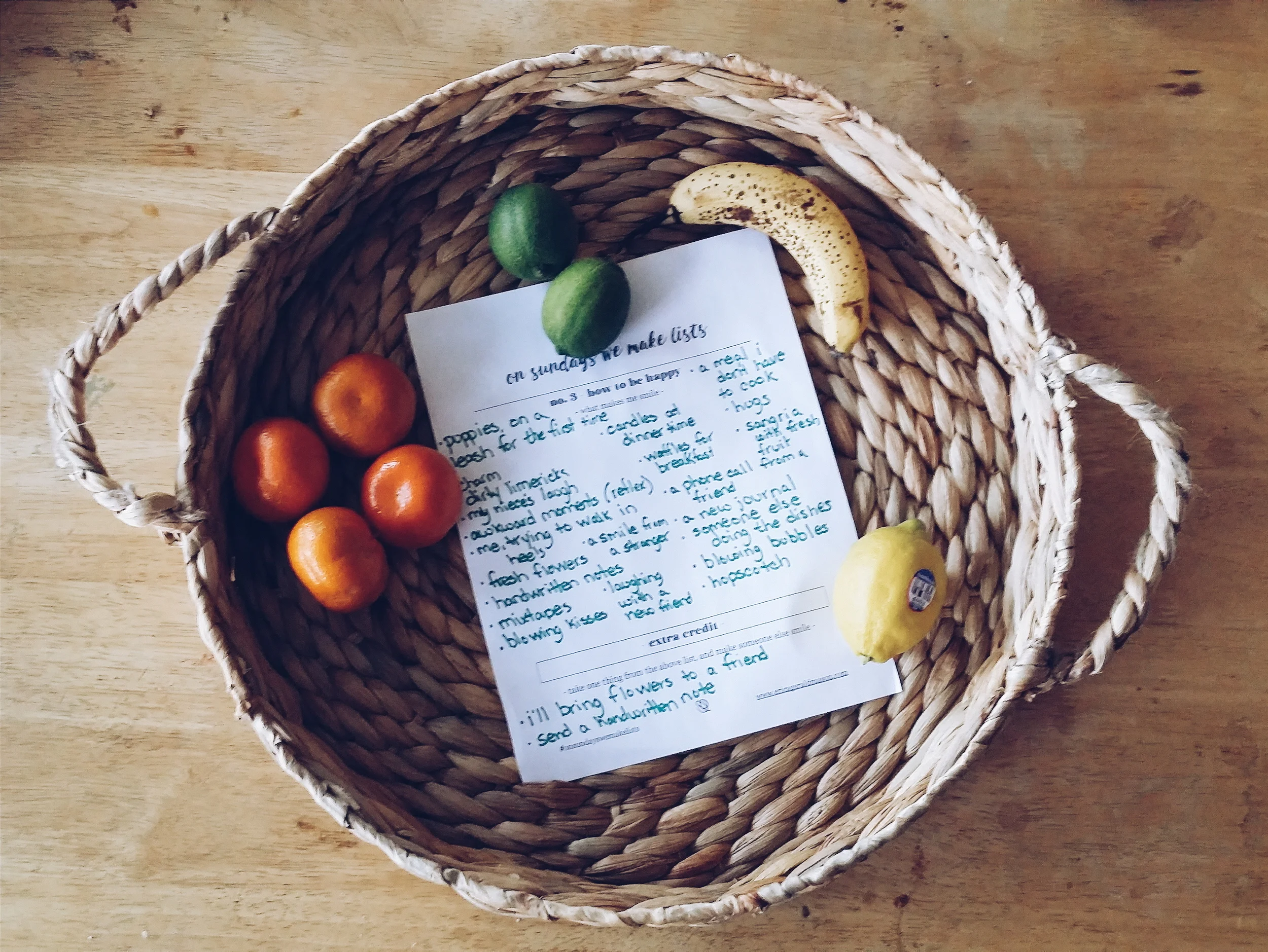 on sundays we make lists no. 3 - what makes me smile