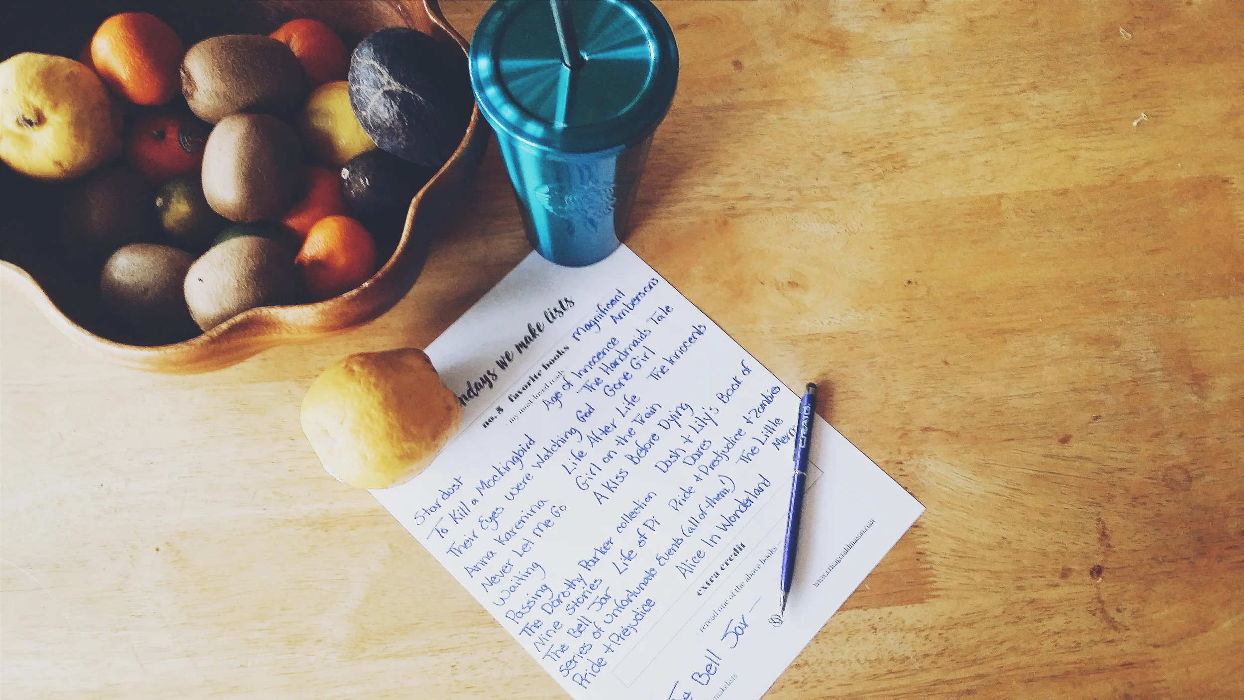 on sundays we make lists no. 5 - favorite books