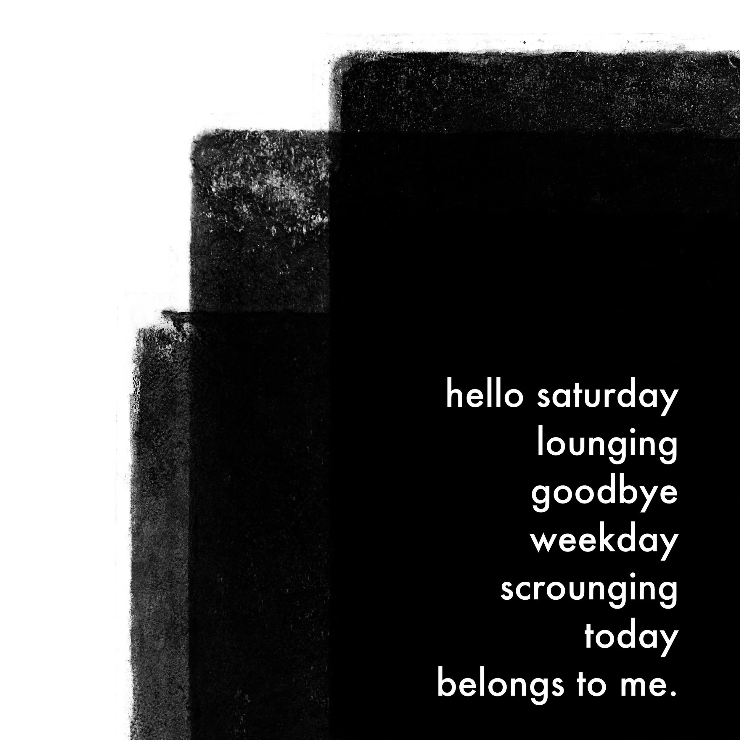 hello saturdaypoem print, 8" x 10", pdf