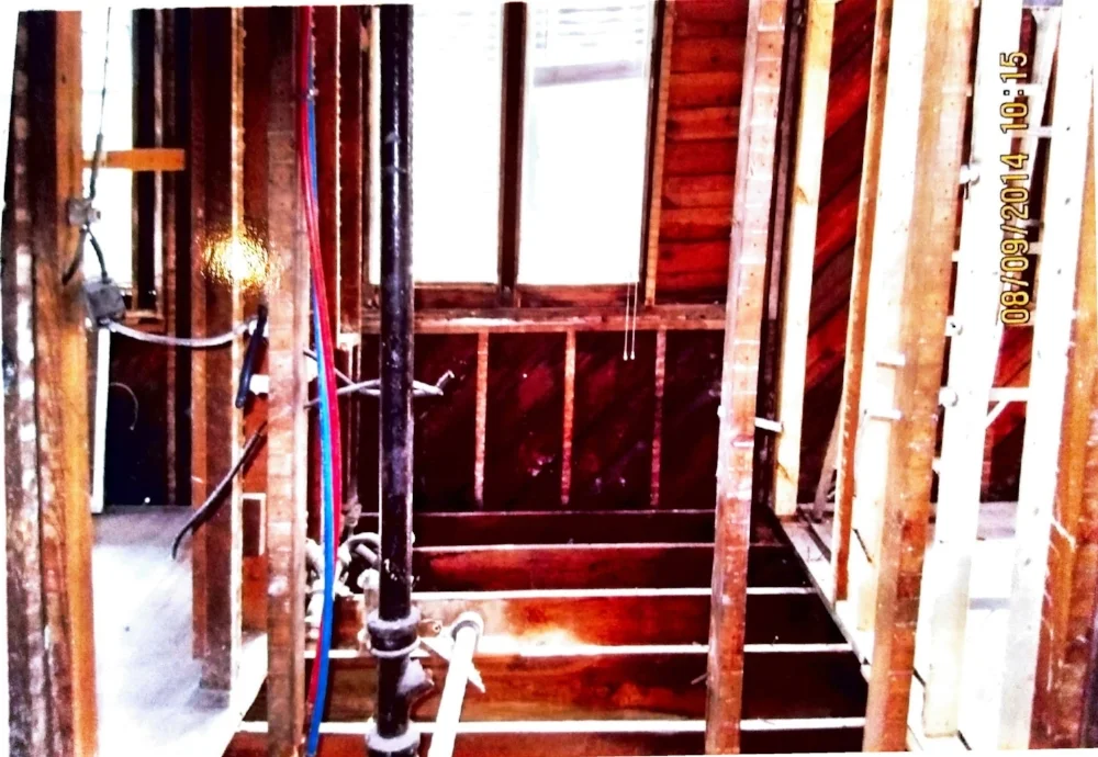 The entire interior of the house was taken down to the studs!
