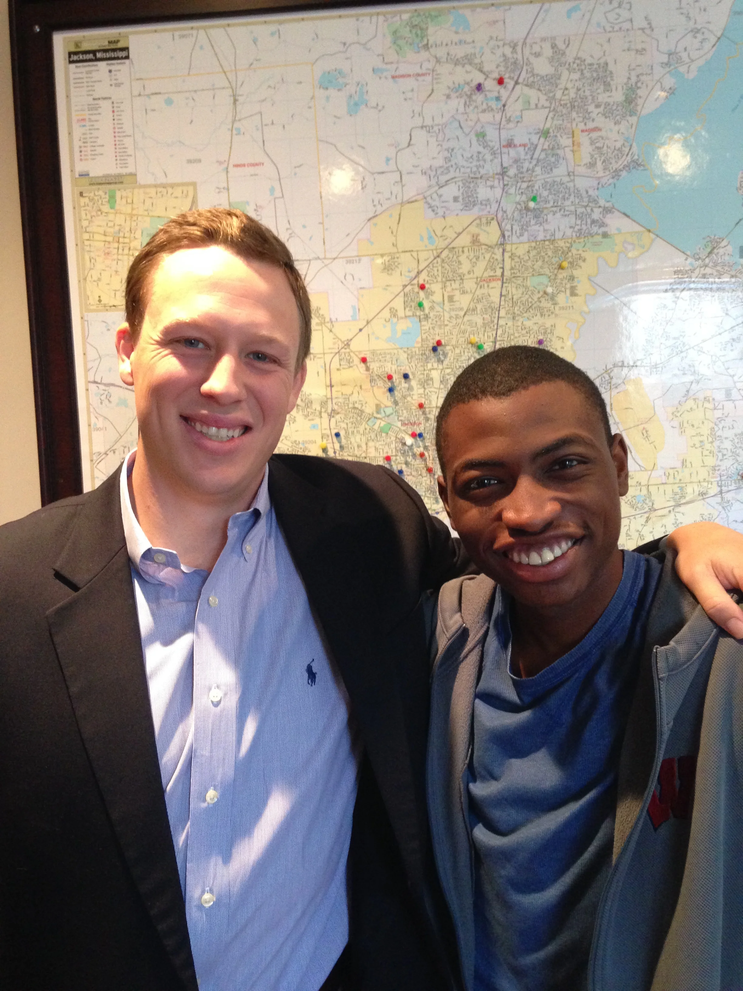Samuel and ministry partner, Cameron Tate, with Bridging the Gap Outreach Ministries