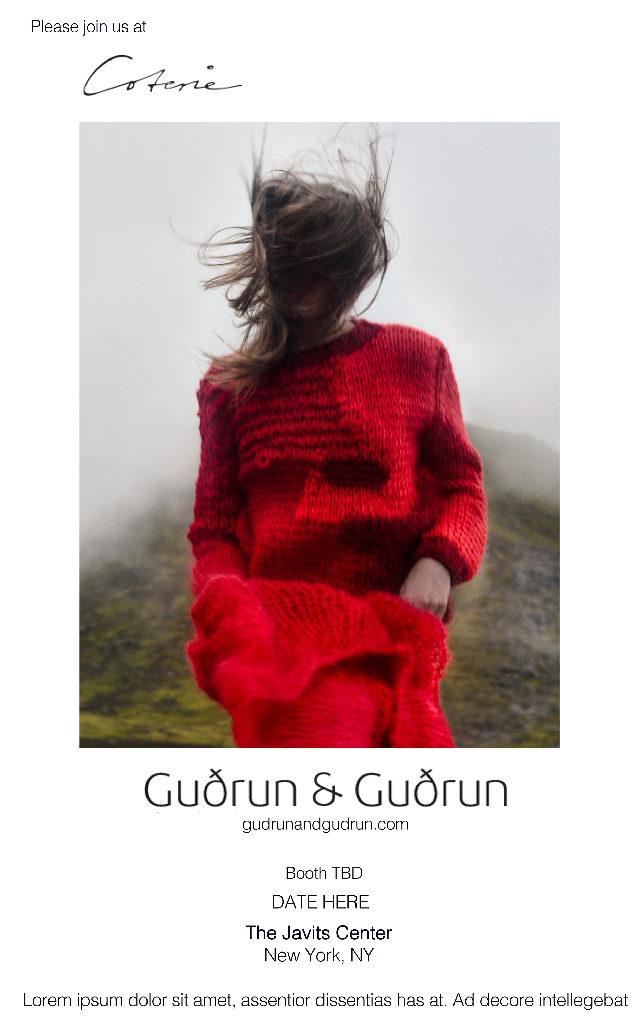 Invitation to Coterie for Gudrun & Gudrun