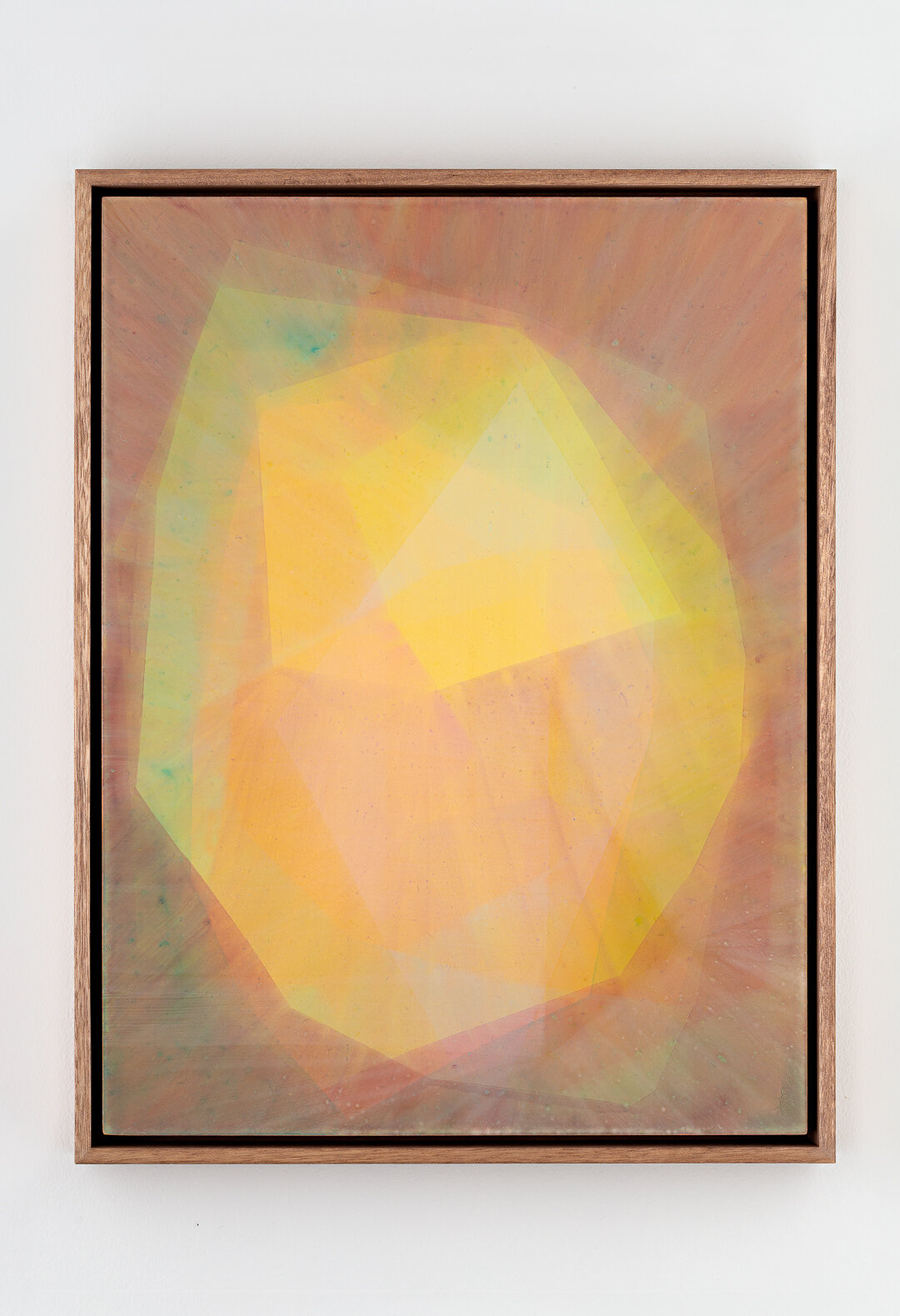 Oracle (2021), acrylic on board in oak frame, board size 40.5 x 30.5, frame size 43 x 33 cm, front view