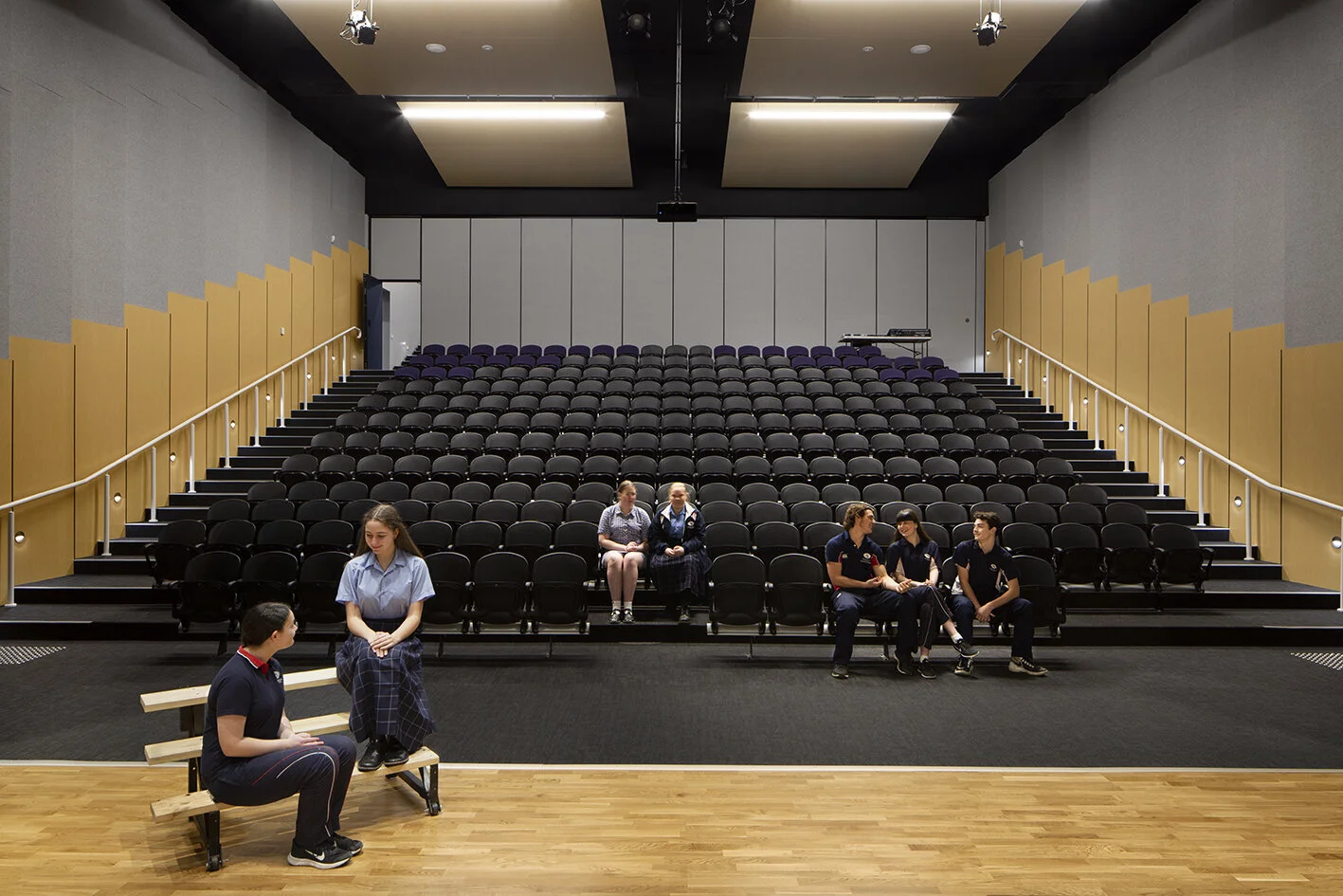 The proposal aims to provide twice the current size of Gymnasium and Auditorium, while at the same time creating a fully integrated Hub with music area, canteen, toilets, and communal area for school and community use purposes.