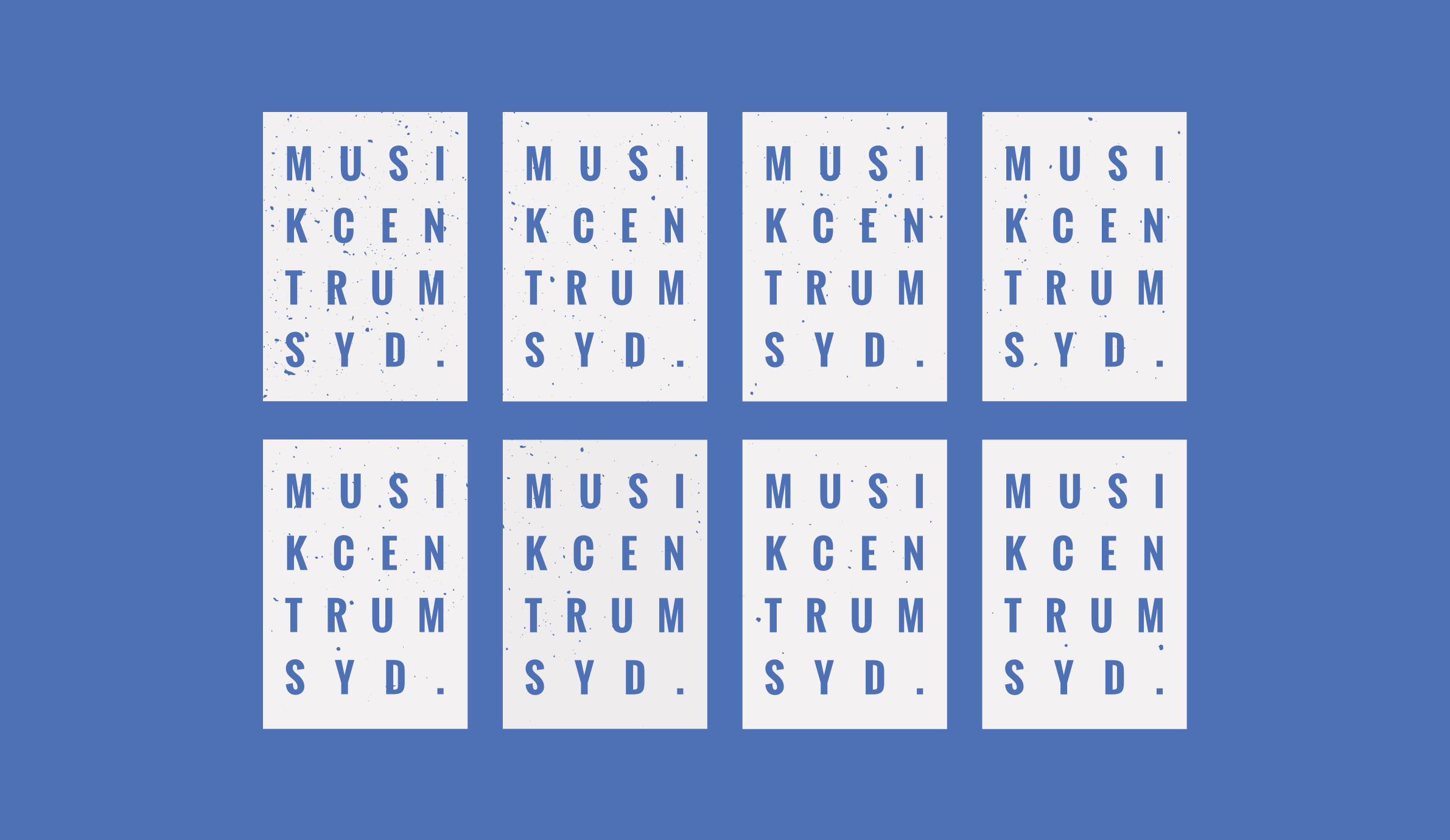 Logotype filled - eight screenprint pattern variations