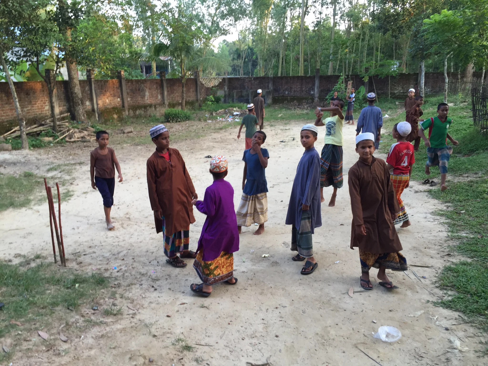  Orphans playing during their break 