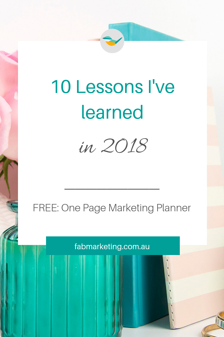 10 Lessons I've learned in 2018