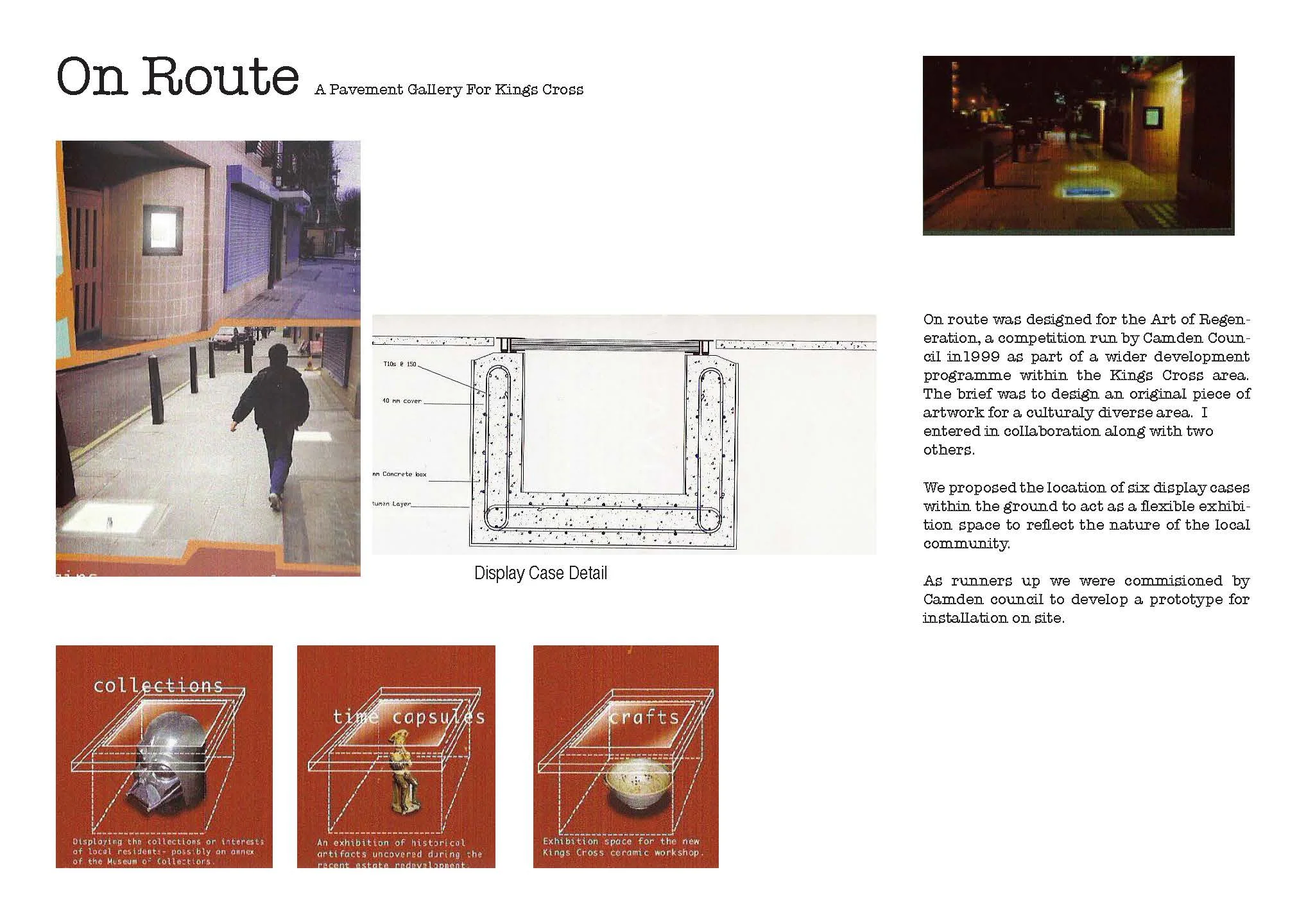 On Route - A pavement galley for King Cross