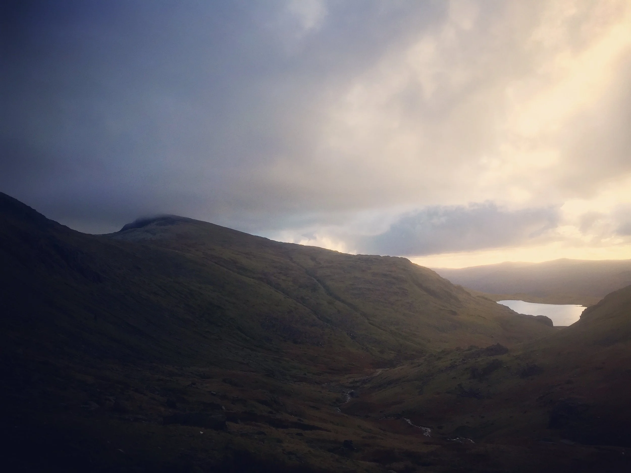Working our way down from Levers Haw to Seathwaite in the distance