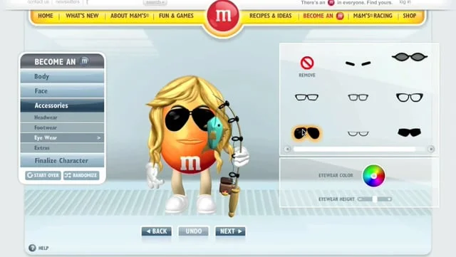 M&M'S Character Creator - Website