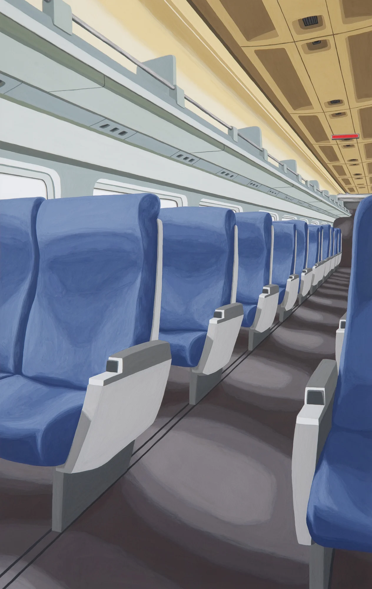 Blue Train, 2010, Gouache on Paper, 15 X 22 inches