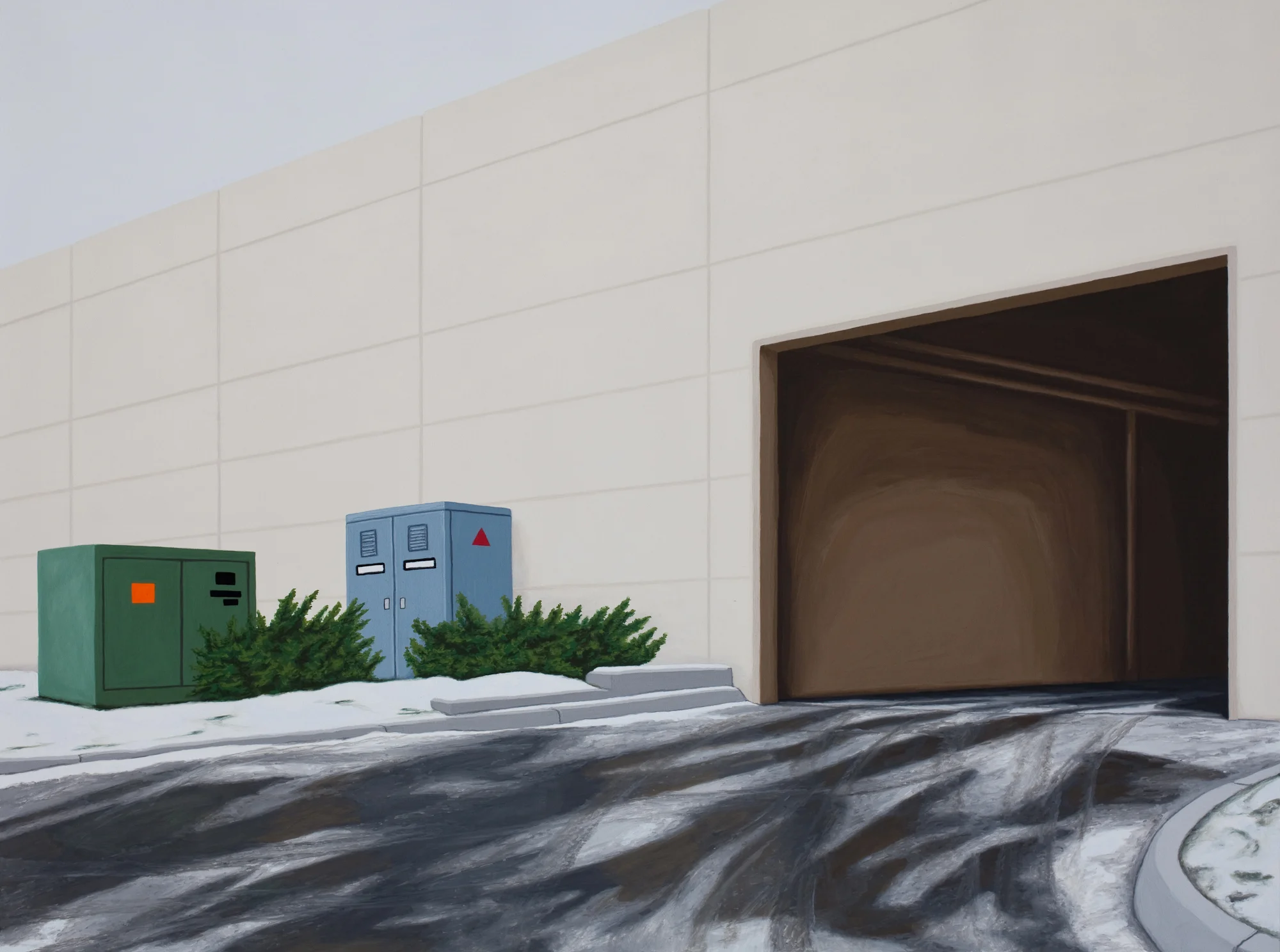 Loading Zone, 2016, Gouache on Paper, 14 X 18.75 inches