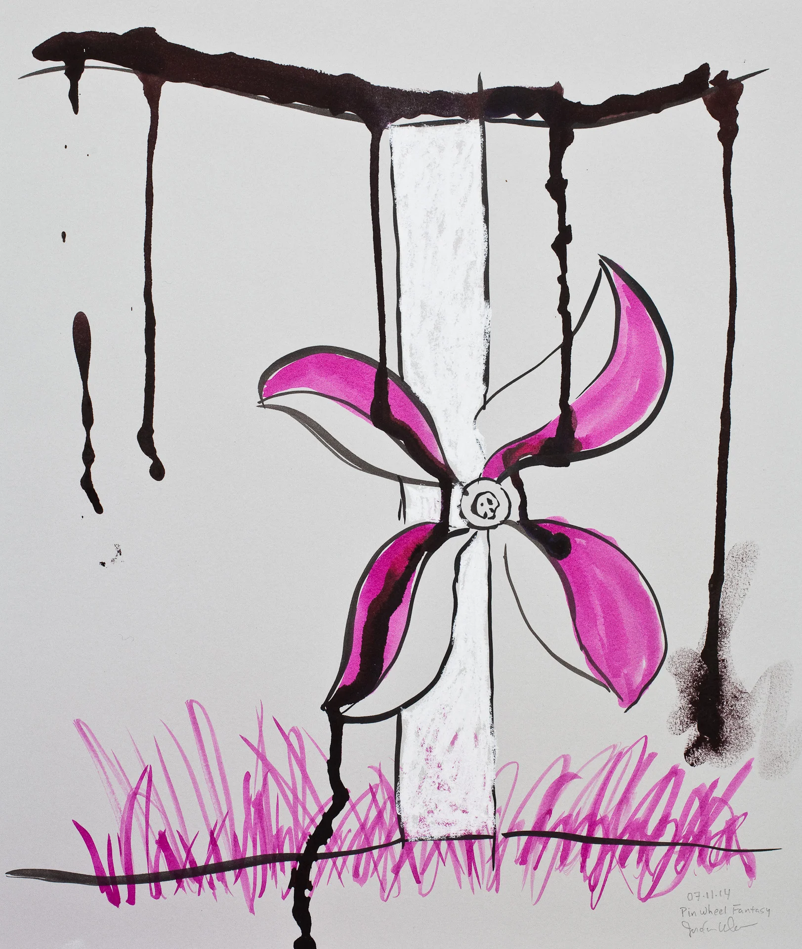 Original Drawing, Pin Wheel Fantasy