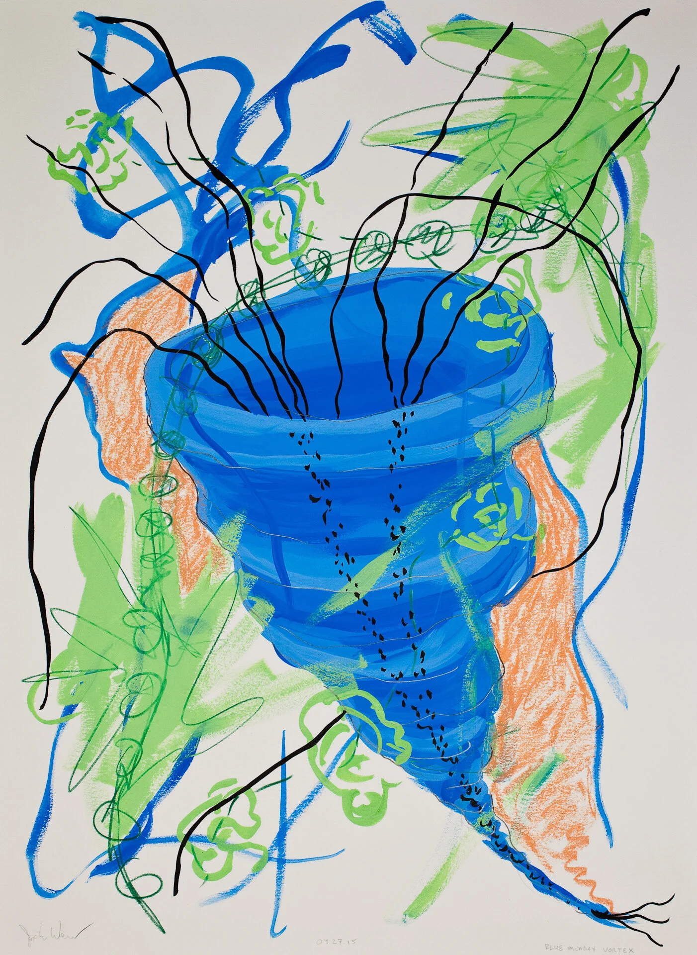 Original Drawing, Blue Monday Vortex