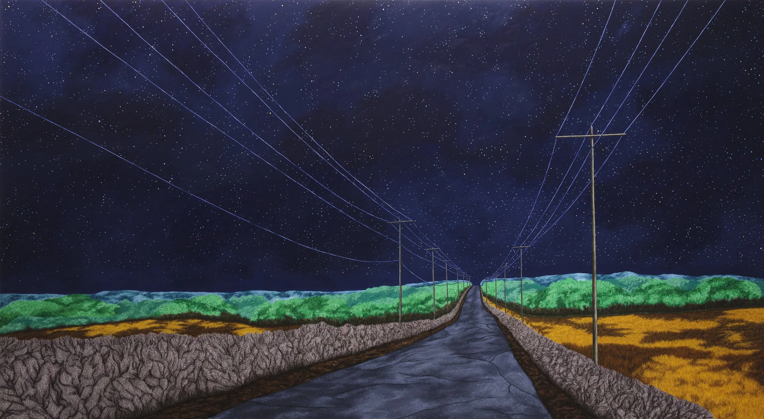 night road scene, jordan west, night highway, lost highway